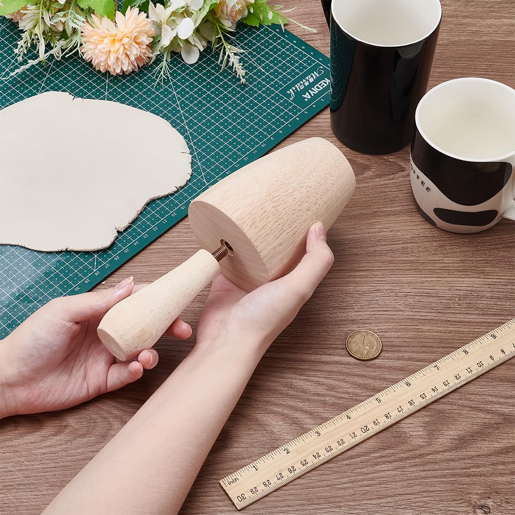 BENECREAT 7.8 x 3.2 inch Cup Pottery Mold, Wood Cup Pottery Mold, Pottery Shaping Tool for DIY Pottery Cup Ceramic Cup Mug Vase Art Making