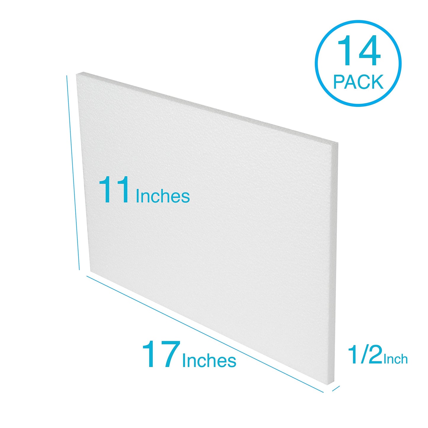 Silverlake 11x17x0.5 Craft Foam Boards for Styrofoam Sheet Projects (14-Pack)