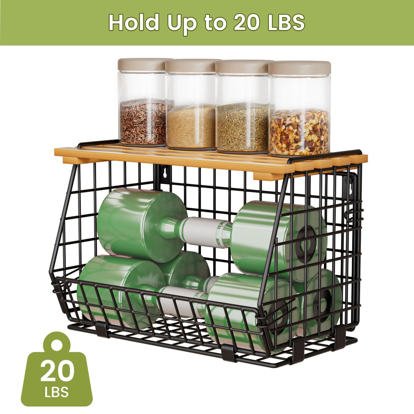 GGIU Wire Fruit Basket for Kitchen Storage: Hanging and Counter Basket for Vegetable Produce - Potato and Onion Storage for Pantry 3 Pack