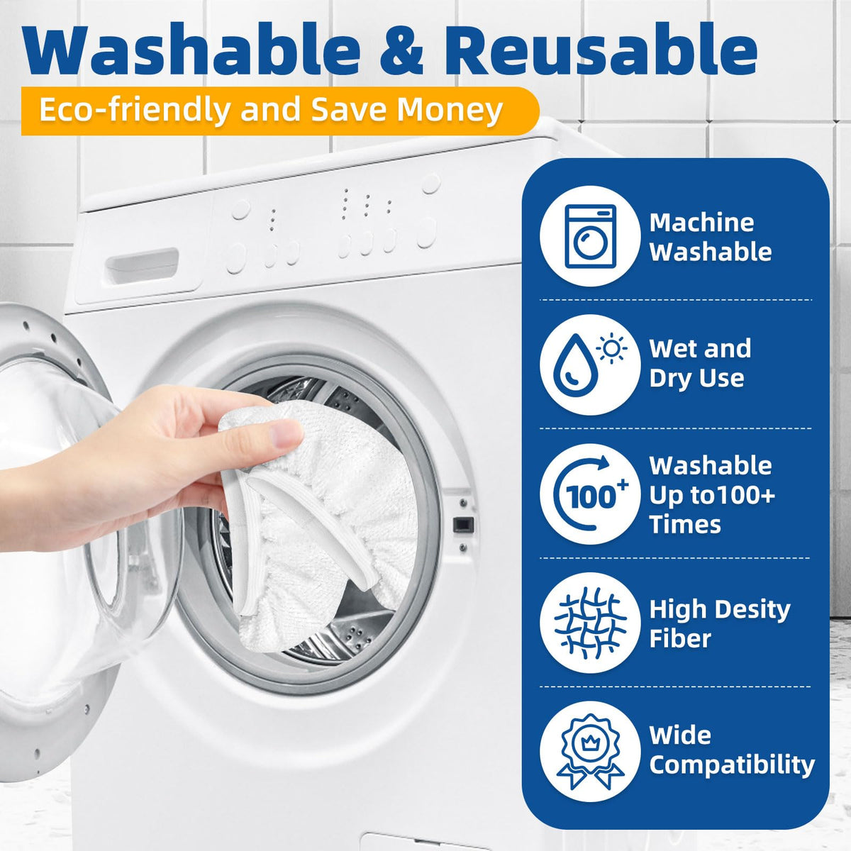 8 Pack Microfiber Steamer Cloth Covers for Steam Mop and Cleaner (8 Count)
