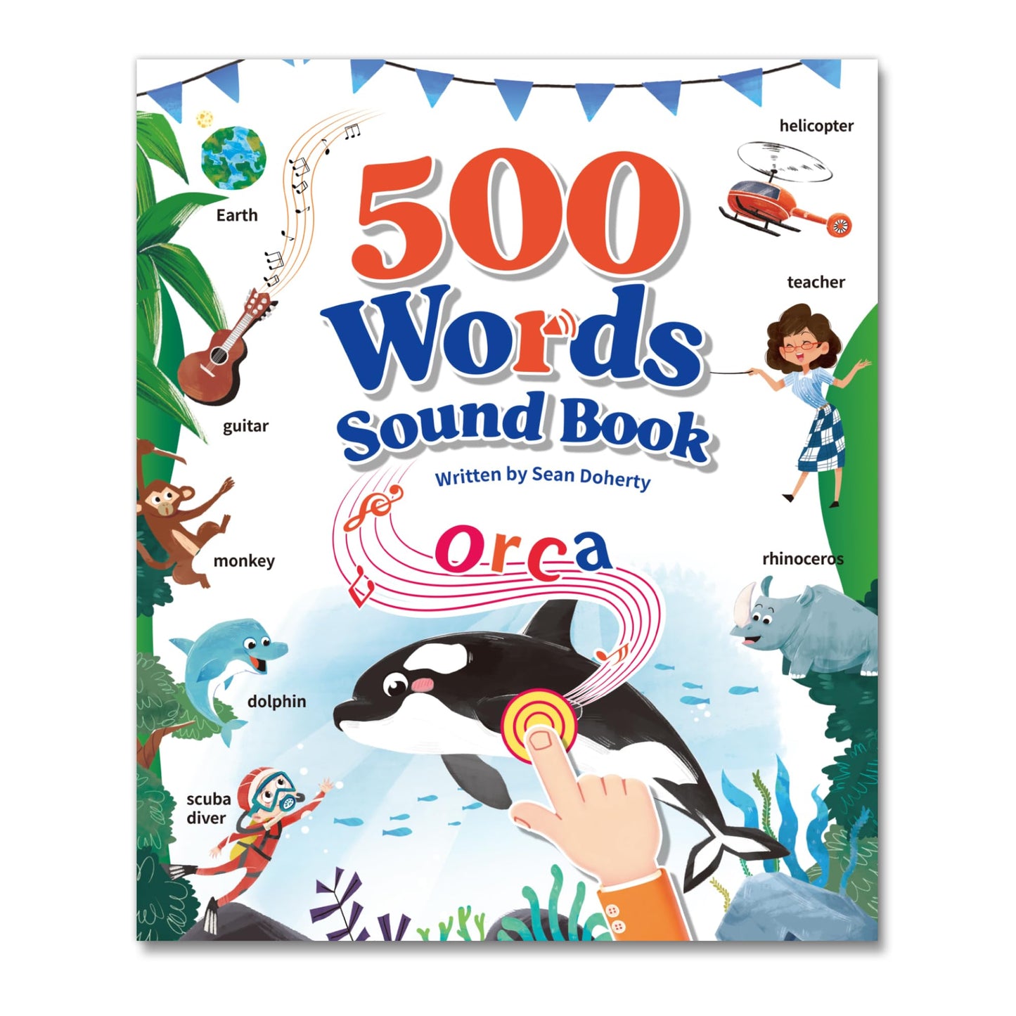 Timetome Interactive Learning Sound Book for Kids Ages 3-8 - 500 Core English Vocabulary Words, Early Educational Talking Book with Touch & Sound for Preschool, Kindergarten & Homeschooling