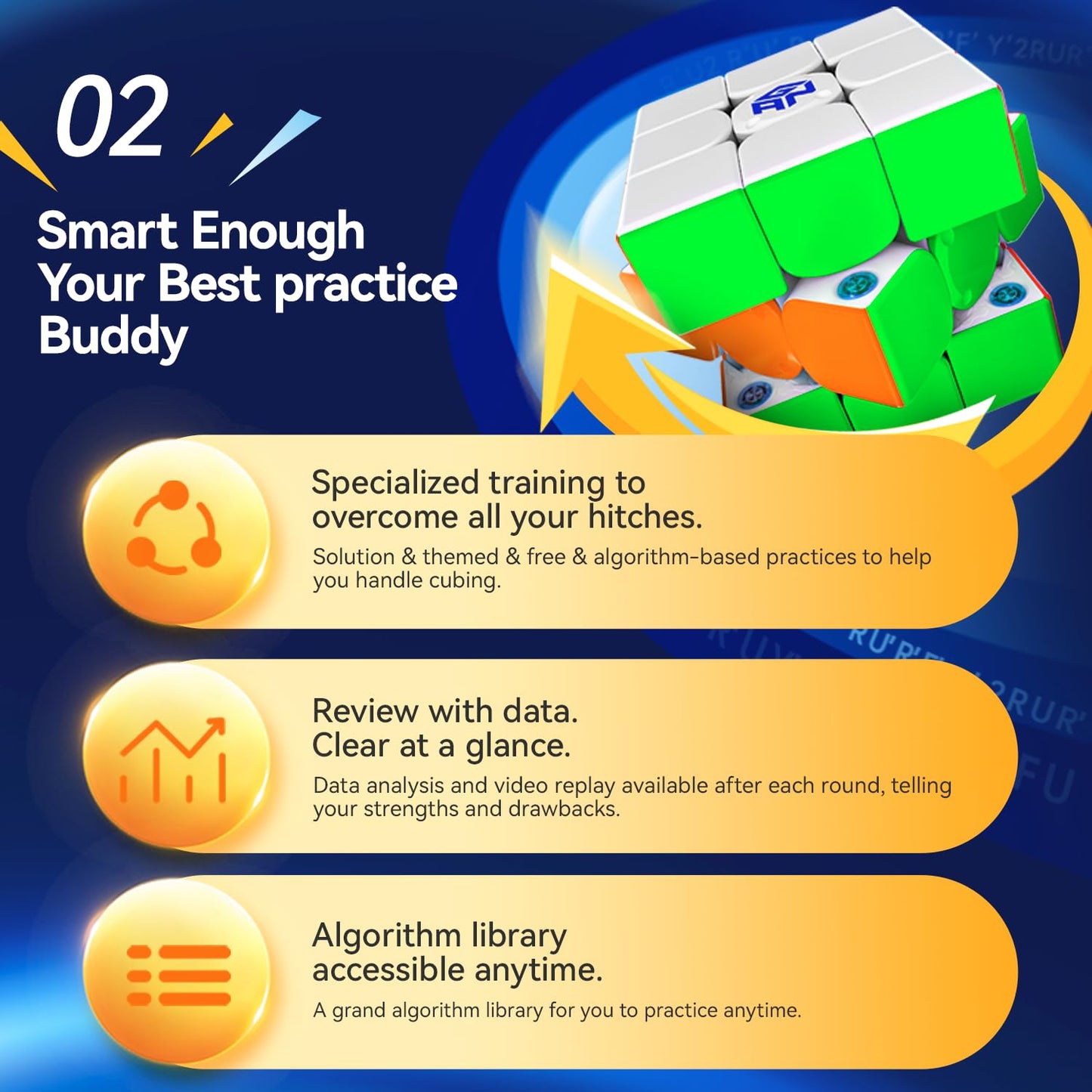 GAN 356 i Carry E, Smart Speed Cube 3x3 Magnetic Connected Electronic Bluetooth Speedcube for Kids Adults Timer Tracking Movement Steps with App Online Competition, Battery Replaceable Frosted Version