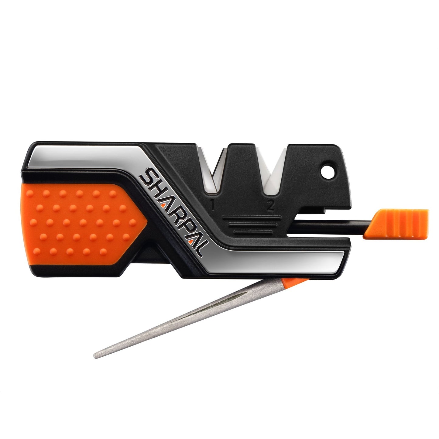 SHARPAL 101N 6-in-1 Pocket Knife Sharpener & Survival Tool – Diamond Sharpening Rod, Fire Starter Ferro Rod, Whistle – Sharpens Straight & Serrated Blades, Repairs & Hones Knives Mothers Day Gifts