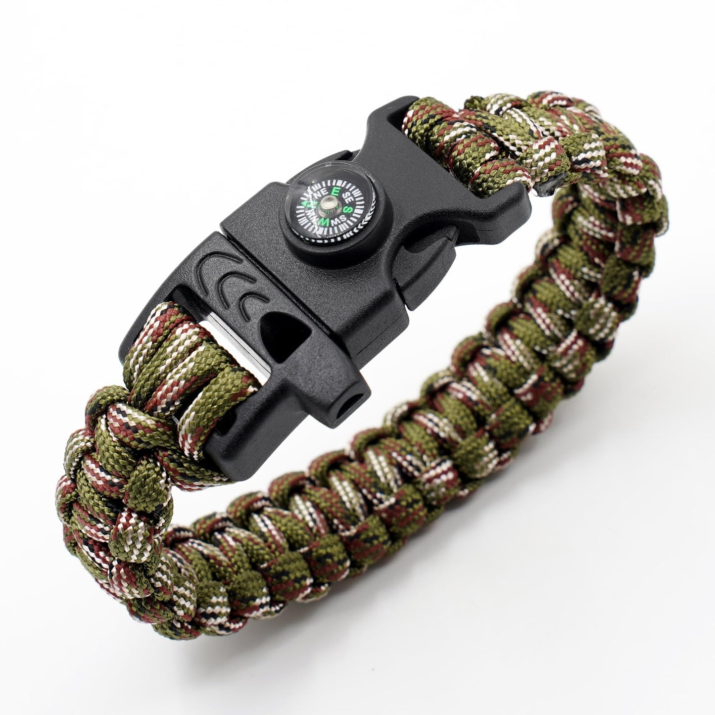 RLXMARTD 8 Pack Emergency Survival Bracelet with Whistle and Compass,Survival Kit,Wildness Emergency Survival Kit for Camping,Outdoor Travel, Hiking