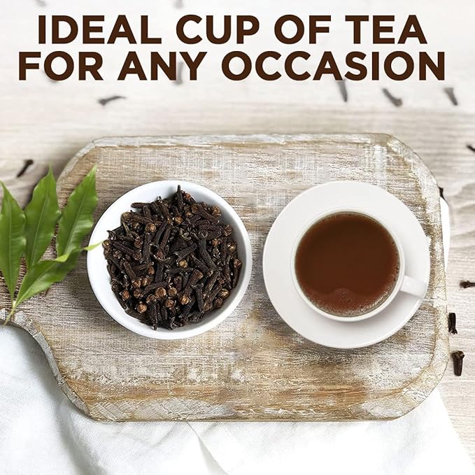 Tea4U Flavored Black Ceylon TeaBags (Clove) - Ideal Quality from Sri Lanka's Finest Leaves and Expertly Blended - 25 Count