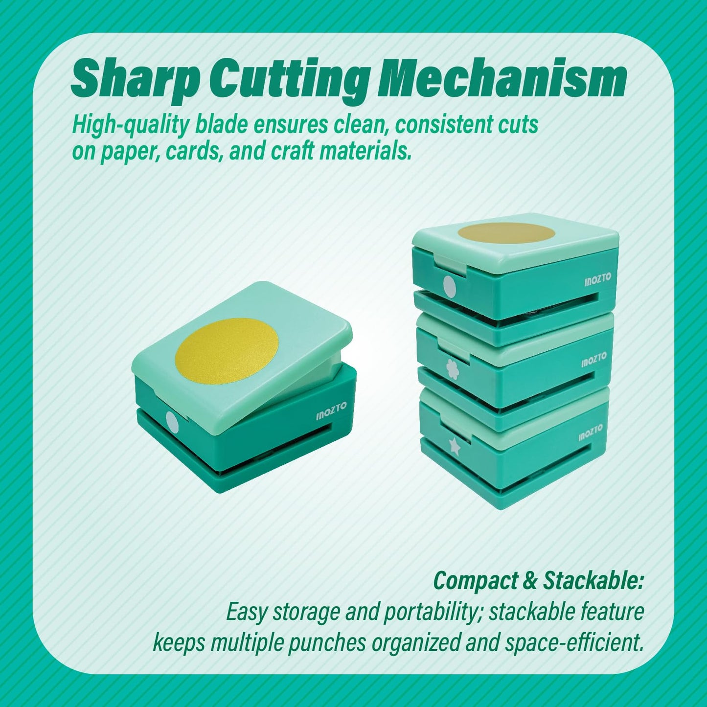 Creative Effort-Saving Kids' Educational Square - Shaped Paper Puncher - 2 inch, Kid-Safe for Art Projects & Home Decoration