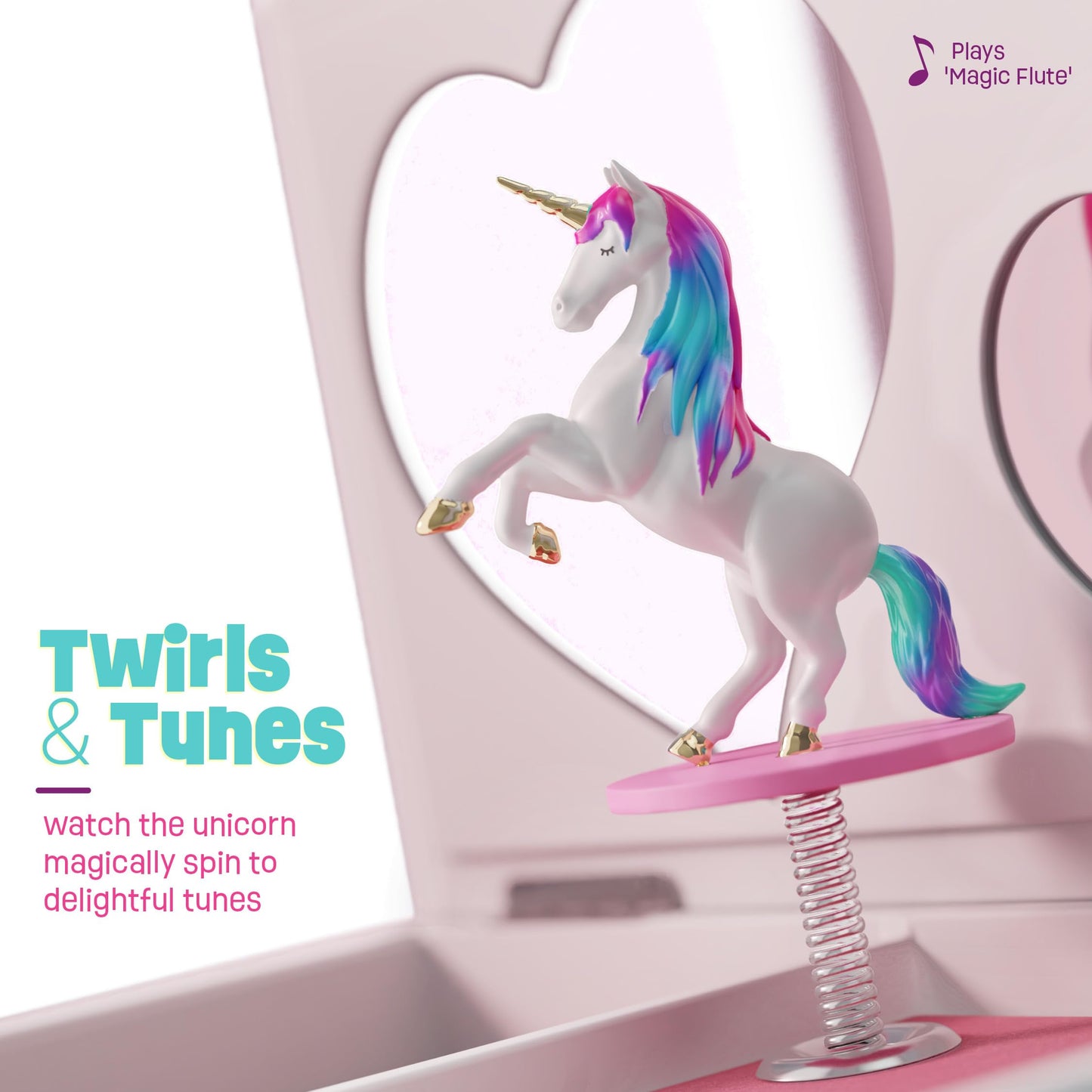 Pretty Me Unicorn Musical Jewelry Box for Kids - Gifts for Girls, Ages 3-8, Best Princess Room Toys Gift for Age 3, 4, 5, 6, 7, 8 Year Old Little Girl - Birthday Present Toy Ideas Music
