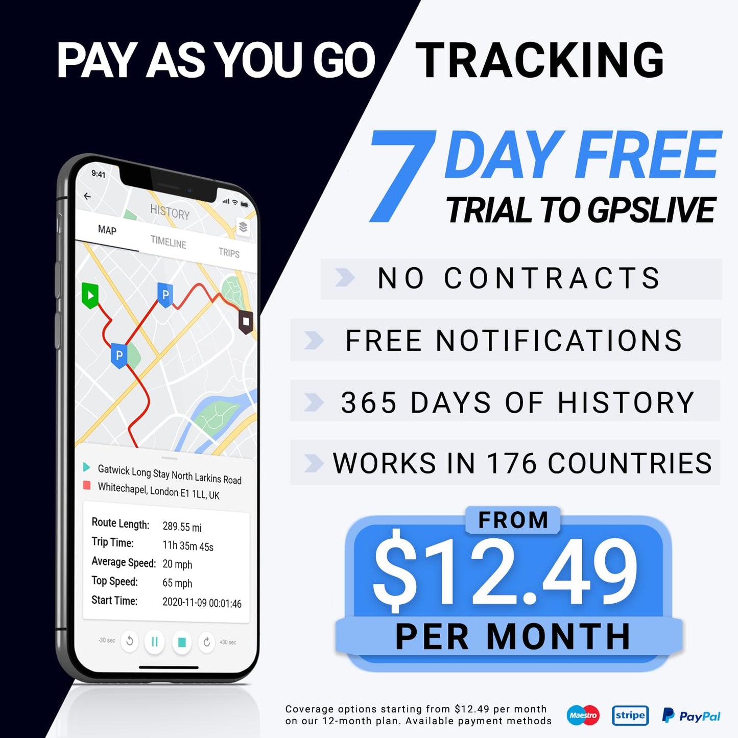 REWIRE SECURITY DB2-4G GPS Tracker for Vehicles – Real-Time Vehicle Tracking Device for Car, Van, Motorhome | Easy Battery Install | Live App Tracking | 4G Fleet Tracking | Low Cost Plan | Free Trial