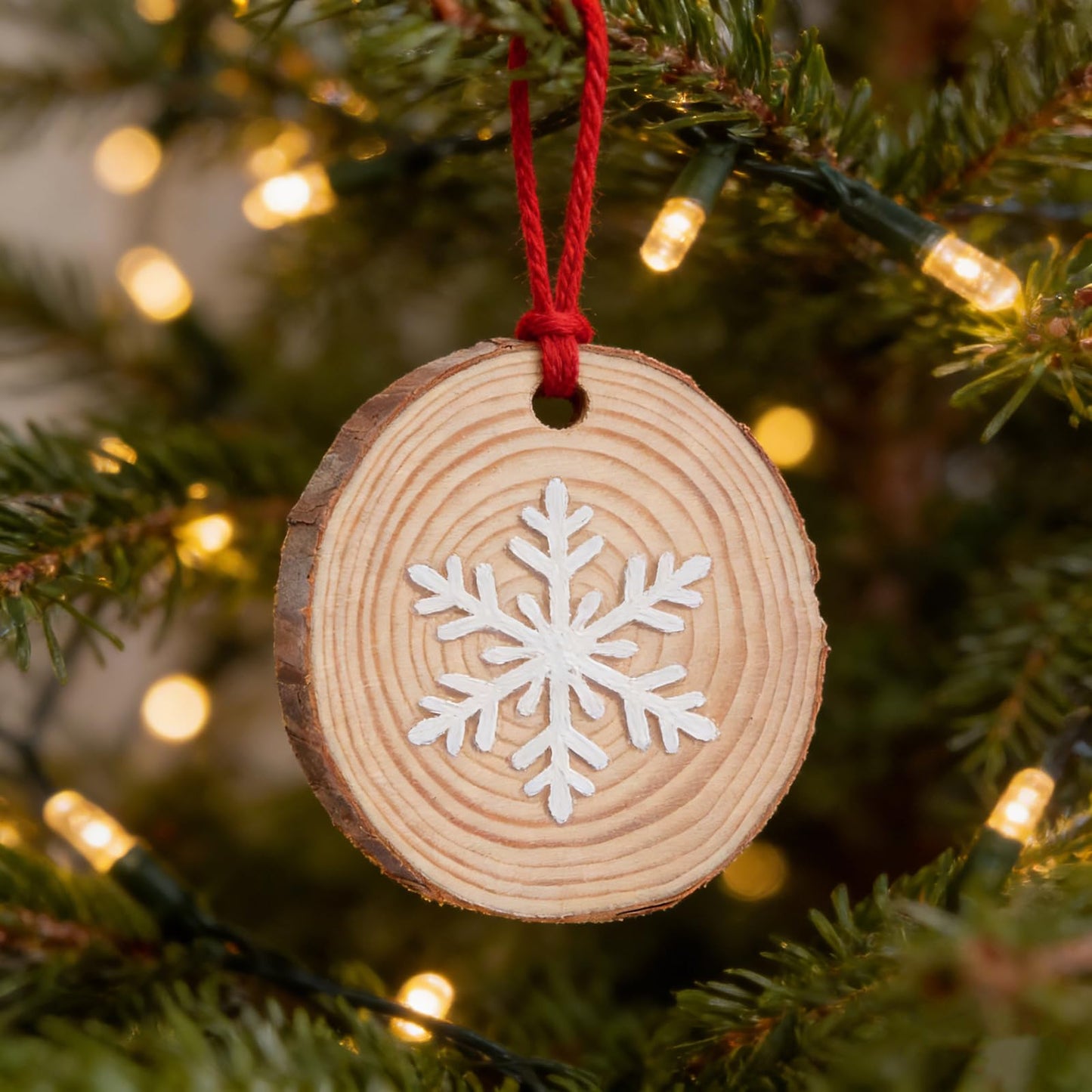 SOUJAP 60 PCS 4.3-4.7 inch Natural Wood Slices, Unfinished Round Wooden Slices, Log Discs Circles for DIY Crafts, Ornament, Coaster
