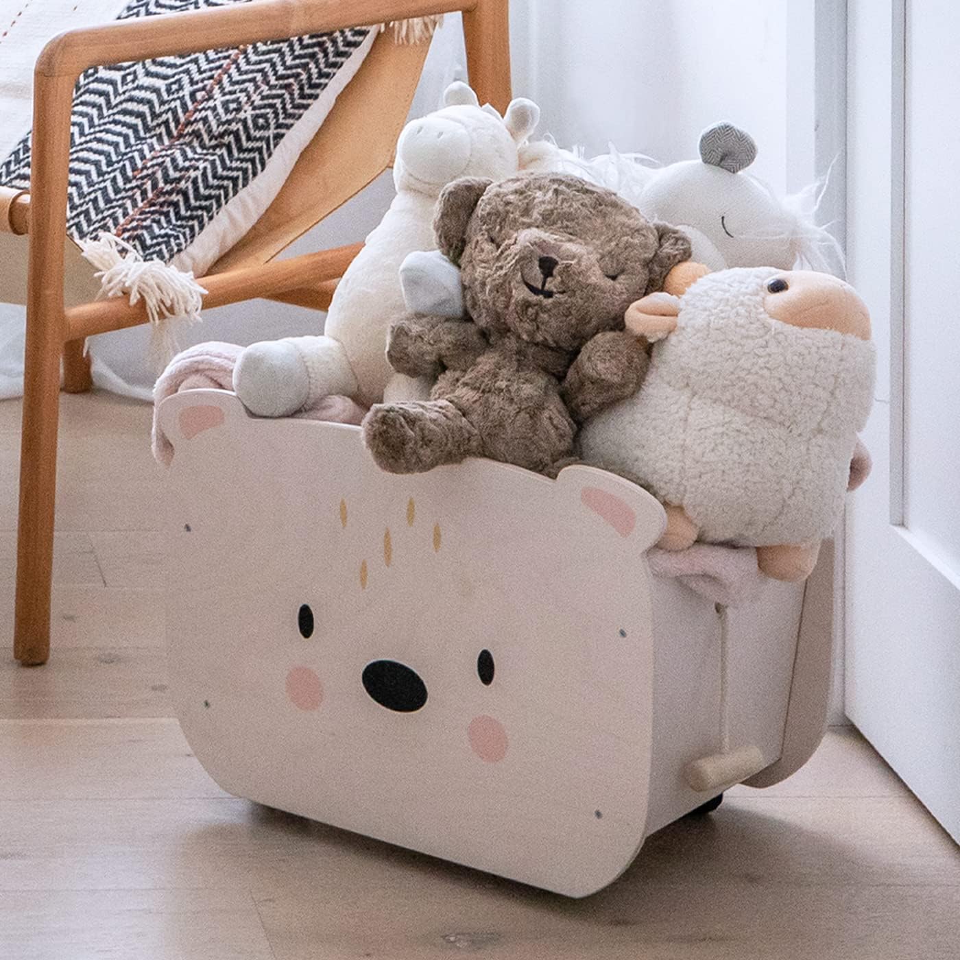 SNOObear White Noise Machine - Cry-Activated Plush Baby Sleep Soother - Cocoa Plush