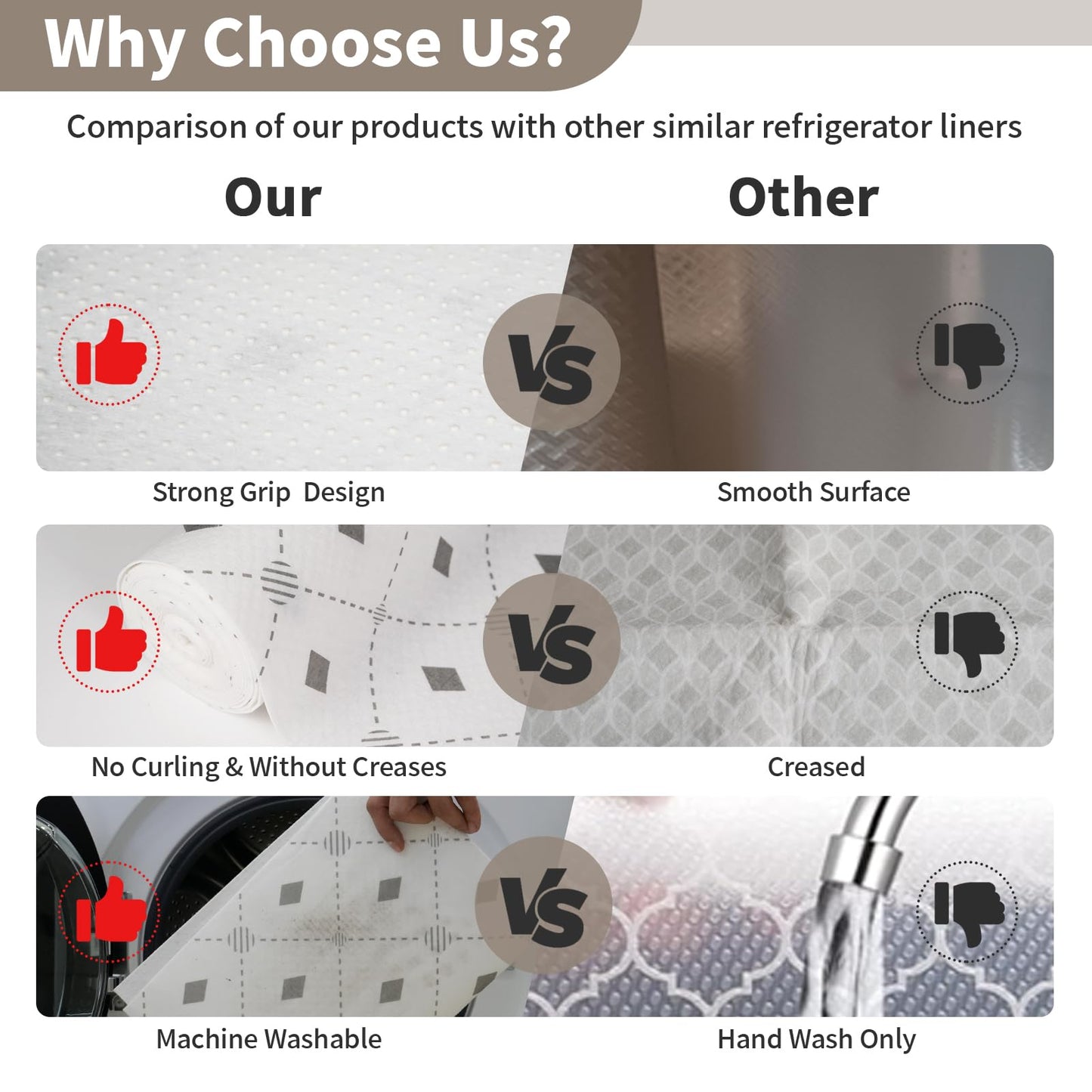 Non-Slip Absorbent Refrigerator Liners Roll 12INx12FT, Washable Non Adhesive Fridge Shelf Drawer Liner Cut to Fit Waterproof Fridge Liners for Glass Shelves Vegetable Fruit Storage