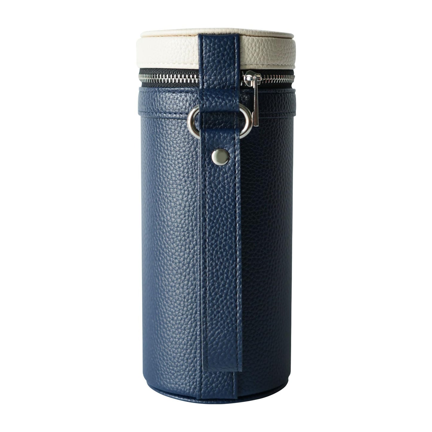 MIVLXLX 3 slots eyeglass case Leather sunglasses storage box, suitable for both men and women, Sunglass Glasses Storage Holder Box (Blue/White)