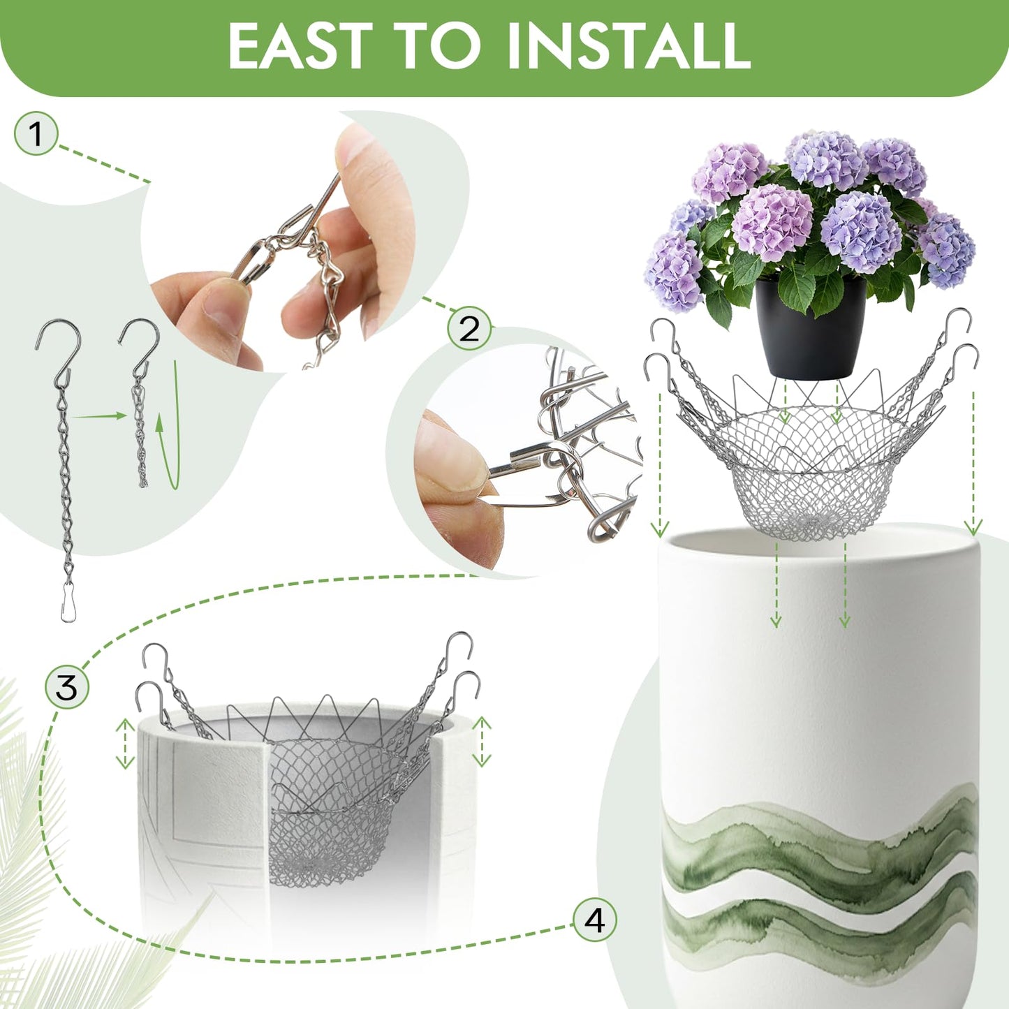 Vilarihor Adjustable Plant Risers for Inside Pots, Planter Insert for Large Pots, Suitable for Tall Planters with a Top Opening of 12–18 Inch; Used As a Riser; Indoor and Outdoor Planter Accessory