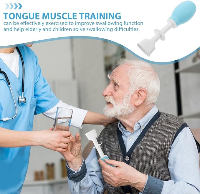 Baluue Tongue Suction Device and Puller Oral Muscle Trainer for Speech Rehabilitation Swallowing Exercises and Tongue Tip Training for Adults