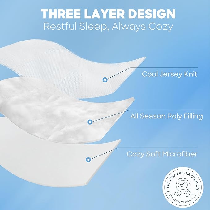 Sharper Image Jersey Knit Ultra-Soft, Cooling Twin Blanket, Box Quilting, Microfiber Reverse, All Season & Lightweight Summer Blanket Cozy T-Shirt Handfeel, White