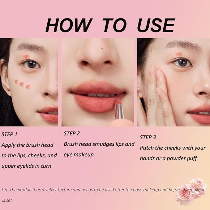 Cushion Lip Powder Cream, Matte Lip Cream - Long-Lasting & Smooth Skin, Non-Drying, Moisturizing Non-Fading Lipstick, CreaM Velvet Finish, Lightweight (N13 Tender peach pink)