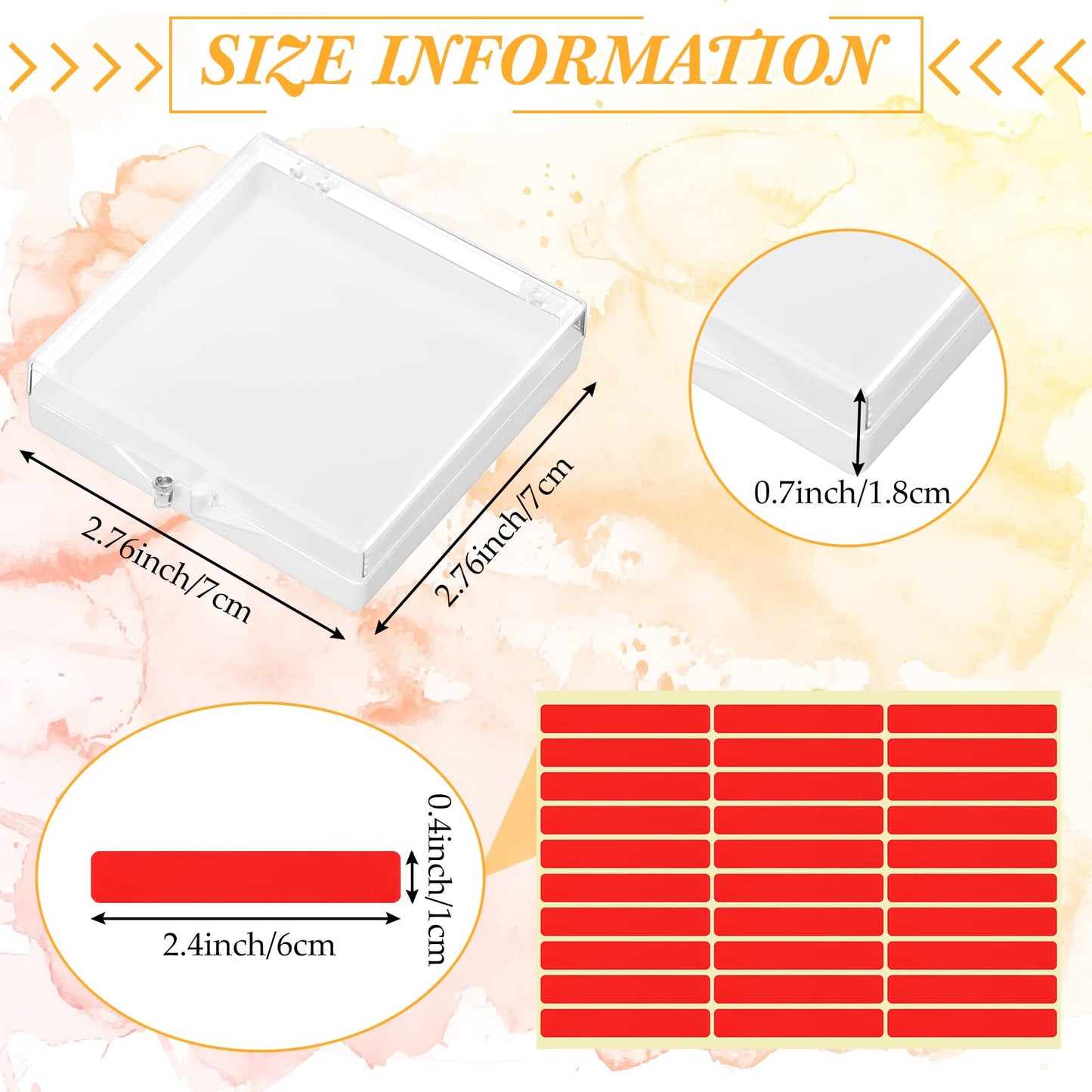 Landhoow 15 Pcs Press On Nail Boxes Nail Display Case with 30 Adhesive Tape, Artificial Press On Nail Container, Acrylic Storage Organizer(White)