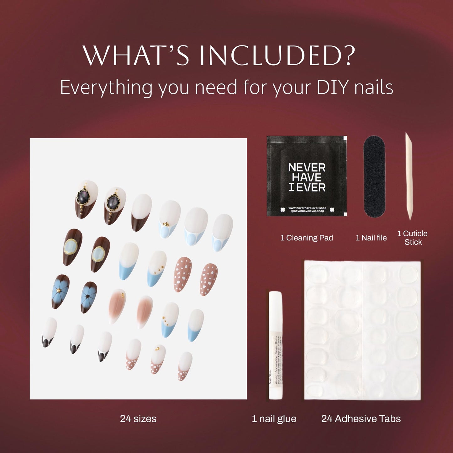 Never Have I Ever FAWNING OVER YOU Short Almond Press On Nails 24 Piece Soft Gel False Nails for Everyday Wear Reusable Comfortable Fit for Women As Seen on Shark Tank