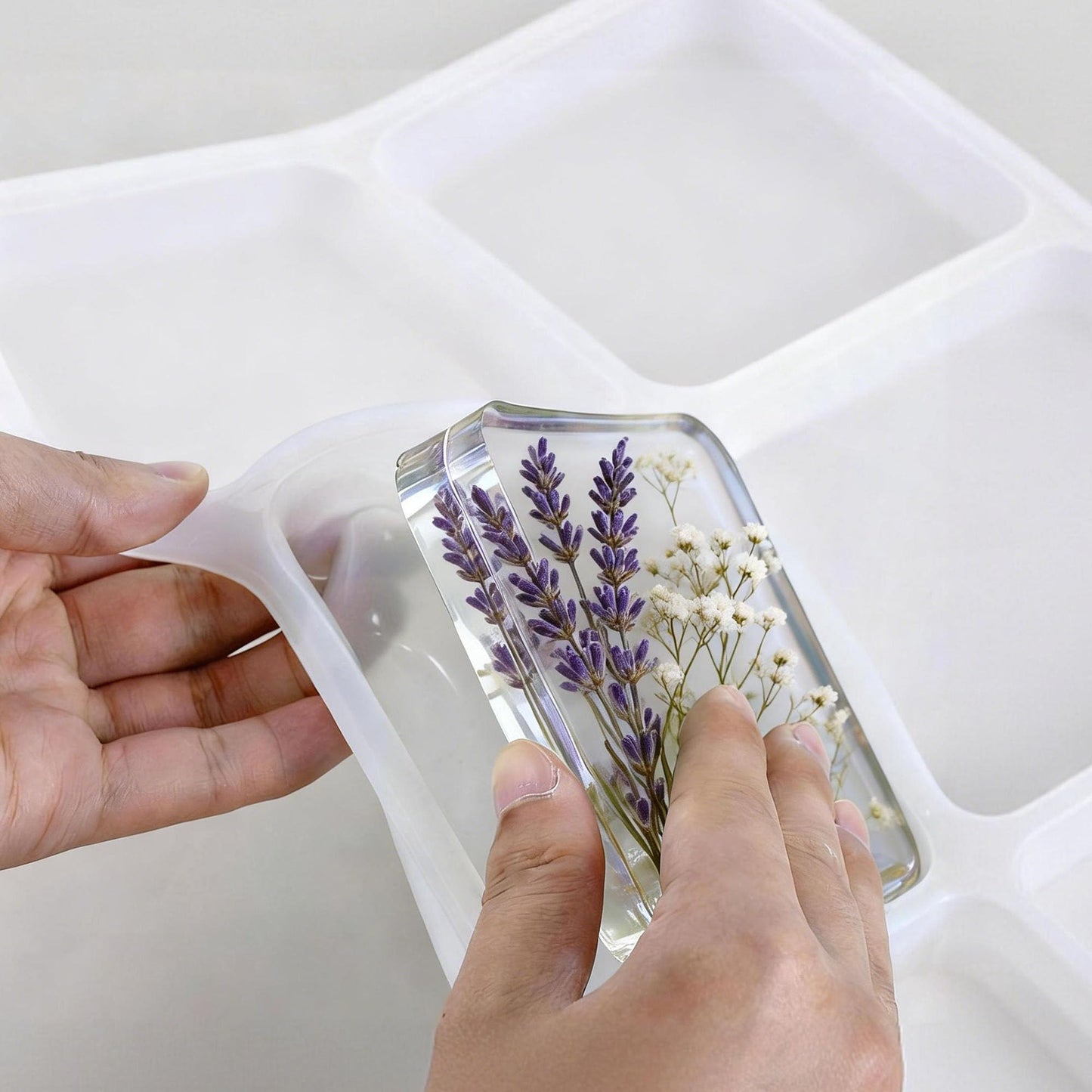 12-Cavity Extra Deep Coaster Resin Molds Silicone,4 Inches Round and Squares Coaster Silicone Molds for Resin,Coaster Epoxy Resin Molds for Flower Bouquet