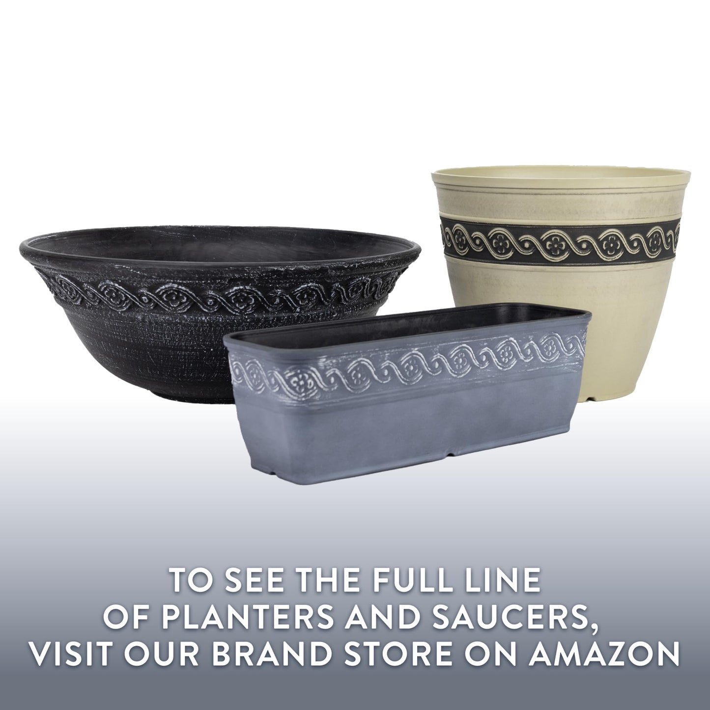 Classic Home and Garden Corinthian Trough Planter 10" Desert Tan