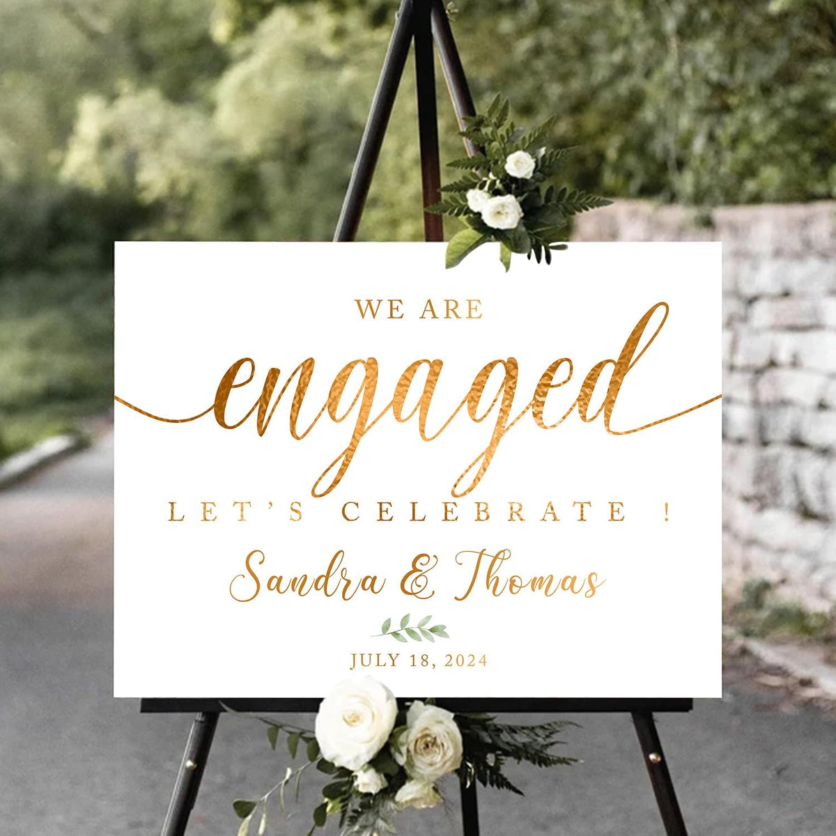 Engagement Party Sign, Engagement Welcome Sign, We Are Engaged Sign, Engagement Sign With Stand, Engagement Party Decorations, Engagement Welcome Signs For Ceremony