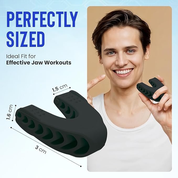 Achilles Fitness Double Chin Reducer Jaw Exerciser – Jawline Sculptor and Face Slimmer for Women and Men – Encourages Jaw Movement and Aids in Natural Jaw Function - Ideal for Mewing Practice