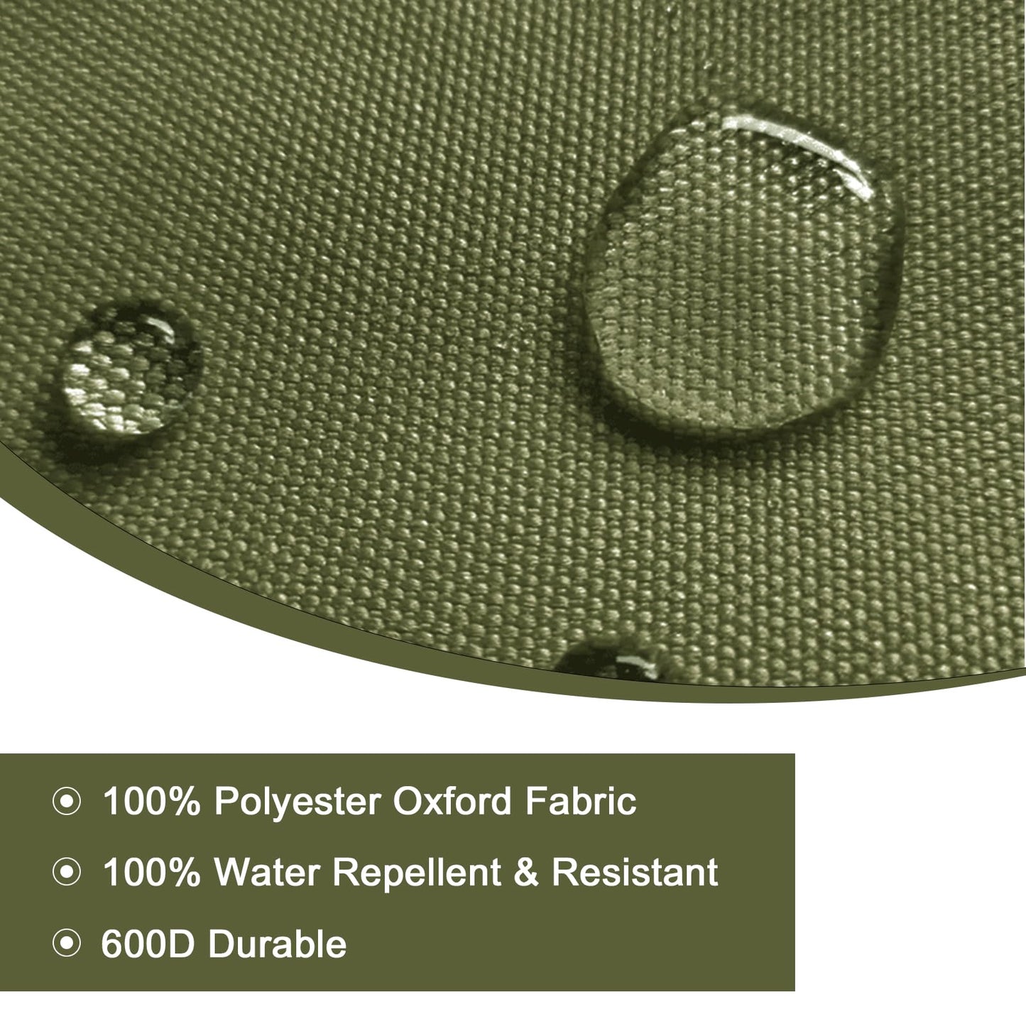 Waterproof Canvas Fabric by The Yard 58inch 600D Upholstery Material Polyester Fabric Outdoor Water Resistant Fabric for Sewing Chair Patio Cushion Purse Bag Interior, Pre Cut 1 Yard Olive Green
