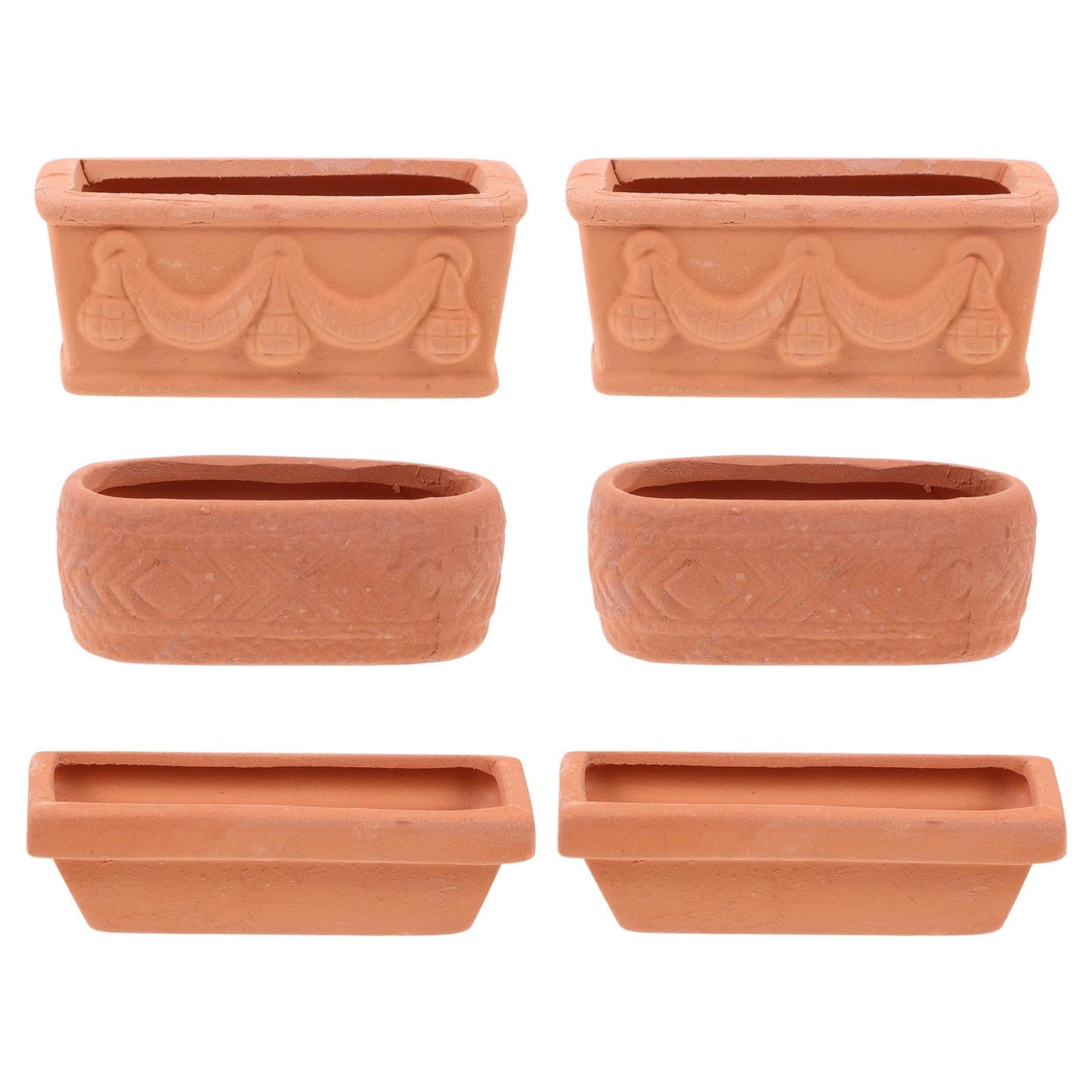 HANABASS Red Pottery Basin Ceramic Planter for Succulent Plants Small Desktop Flower Pot for Home Office Study Room Decoration