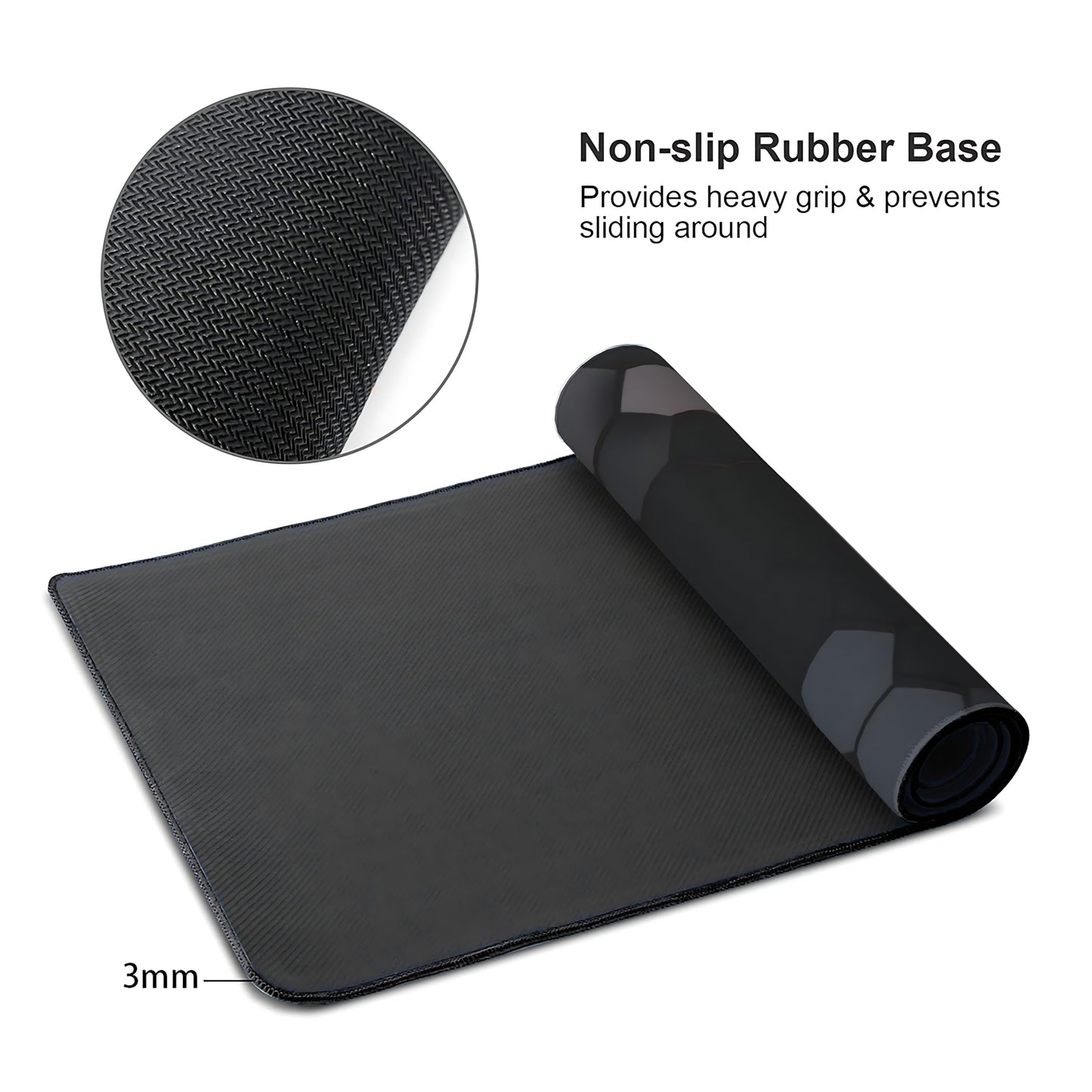 Hexagon Honeycomb Large Mouse Pad,Gaming Keyboard Desk Pad,Extended Mouse Mat Non-Slip Rubber Base with Stitched Edges for Office Game Home XXL 35.4"x15.7"