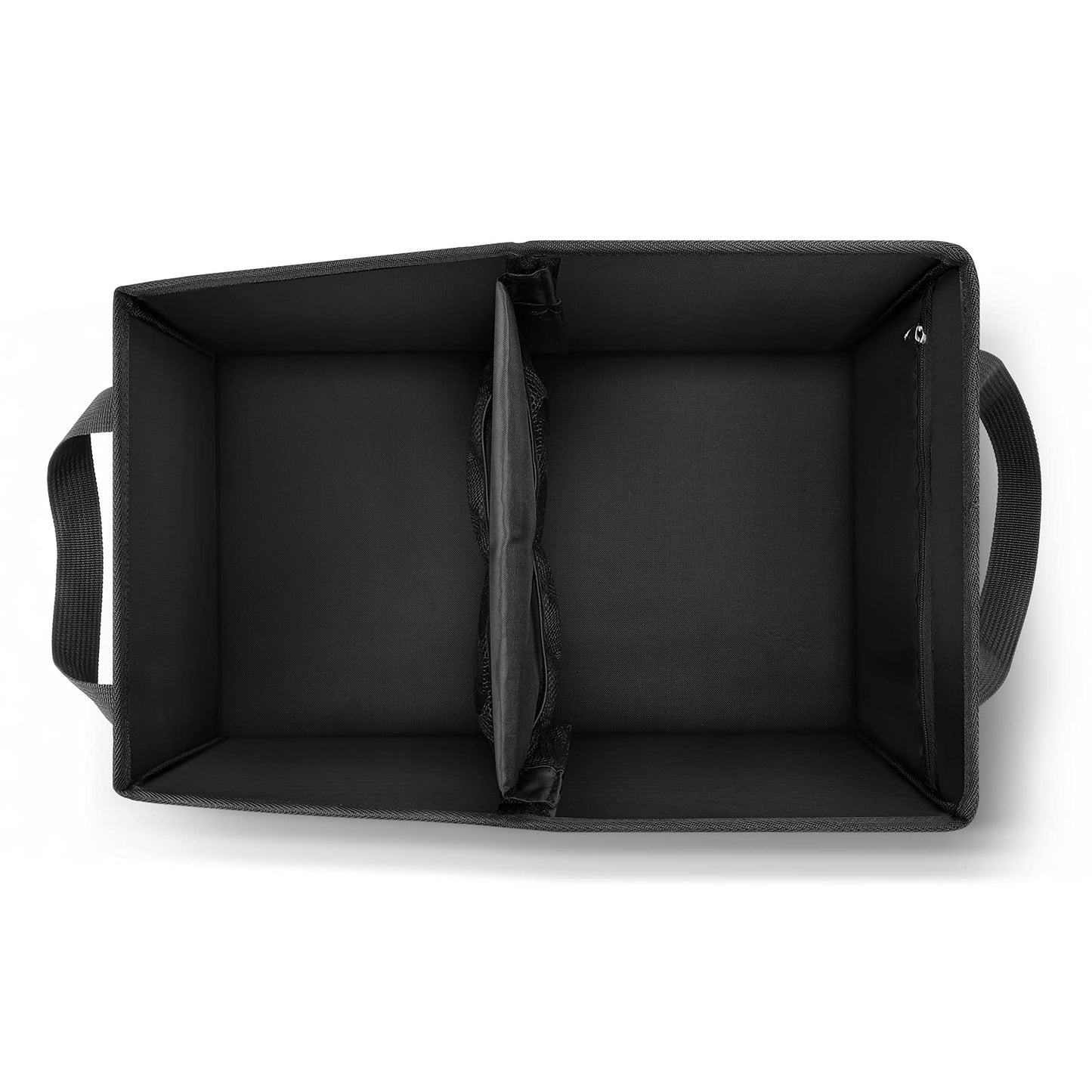 INFIVITA Car Organizer - Automotive Organizer for Front And Back Seat or Floor, Car Caddy Organizer with Divide, Handles and Multiple Mesh Pockets