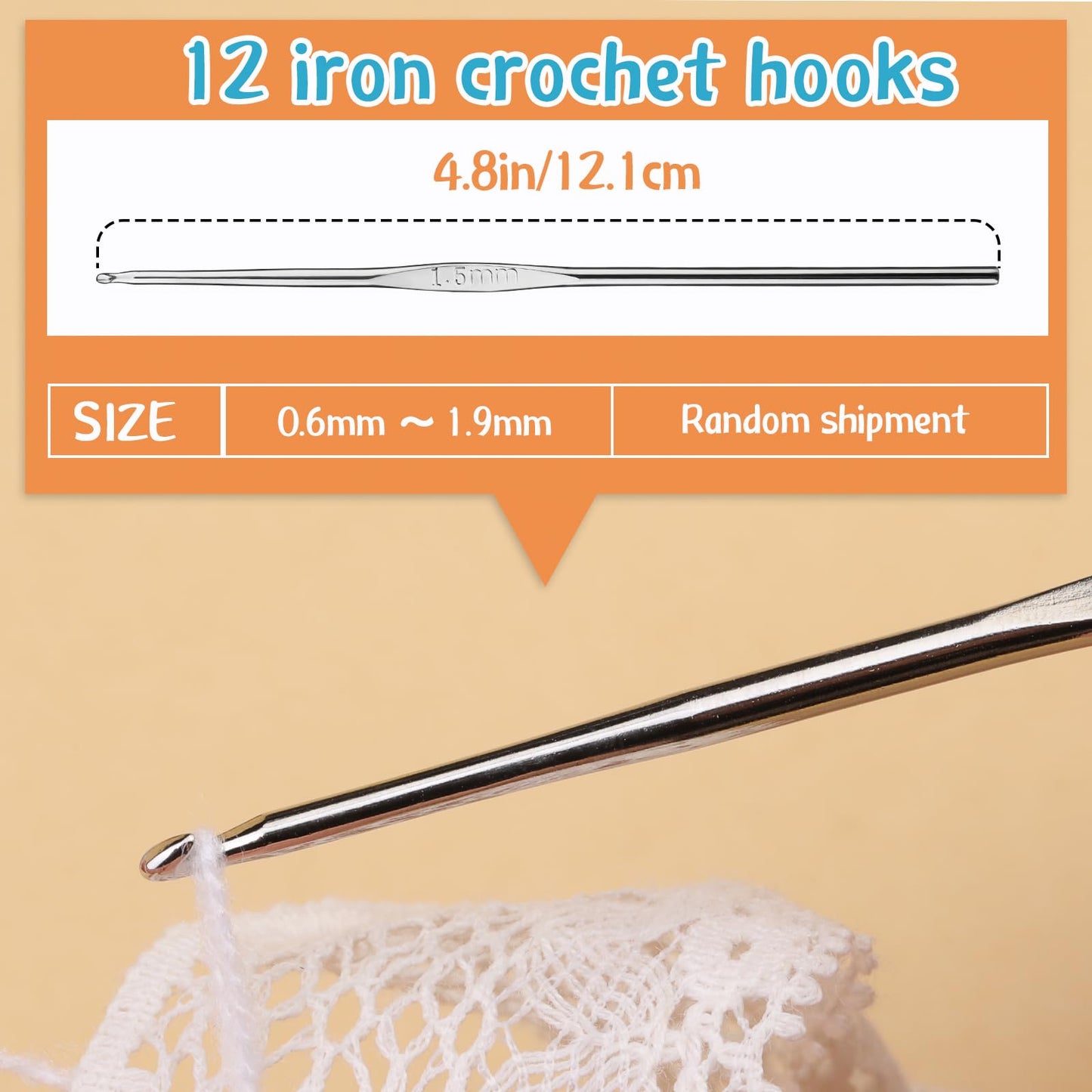 IMZAY 110 Pcs Crochet Hooks Set, Crochet Needles, 0.6mm-6.5mm Ergonomic Crochet Hooks Kit with Storage Case, Crochet Needles Set, Knitting Needles Stitch Marker Craft Art Tools for Beginners, Green