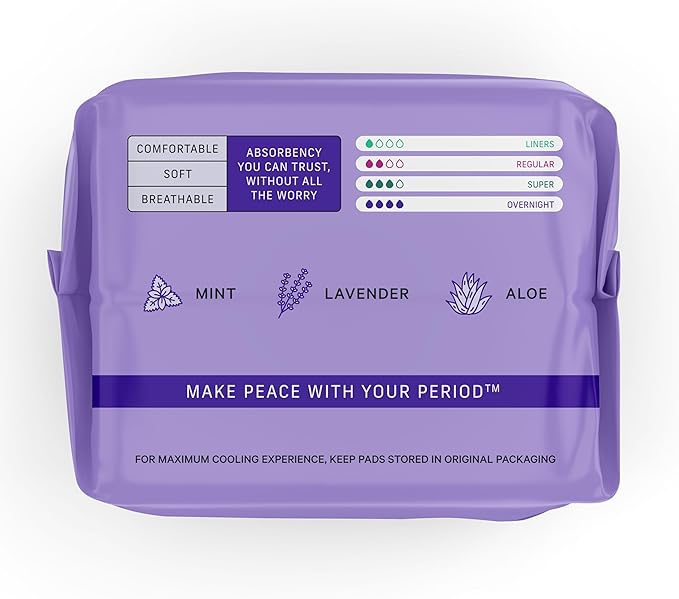 The Honey Pot Company - Herbal Pads for Women - Overnight w/Wings - Infused w/Essential Oils for Cooling Effect & Organic Cotton Cover - Feminine Care - FSA & HSA Eligible - 12 ct