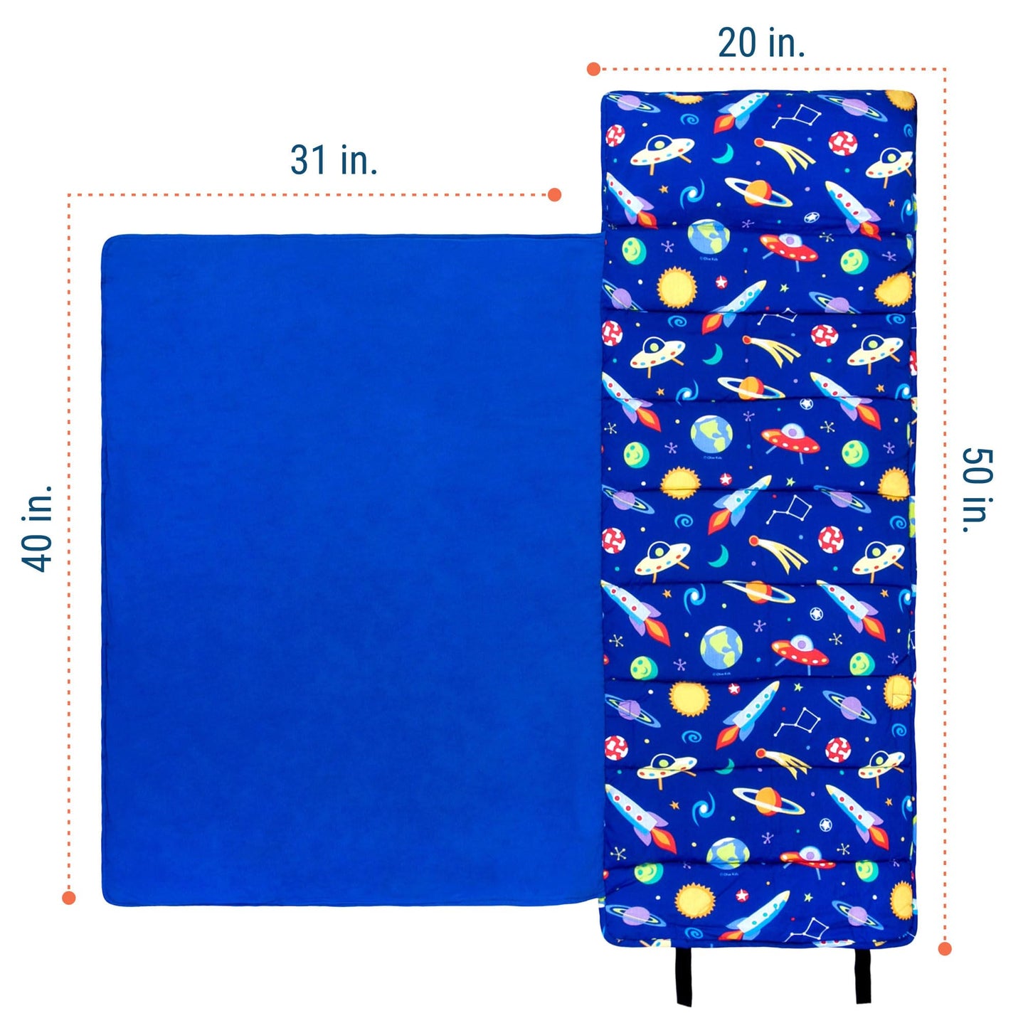 Wildkin Kids Original Nap Mat – Cozy Kids Sleep Mat with Pillow, Ideal for School & Travel - Out of This World