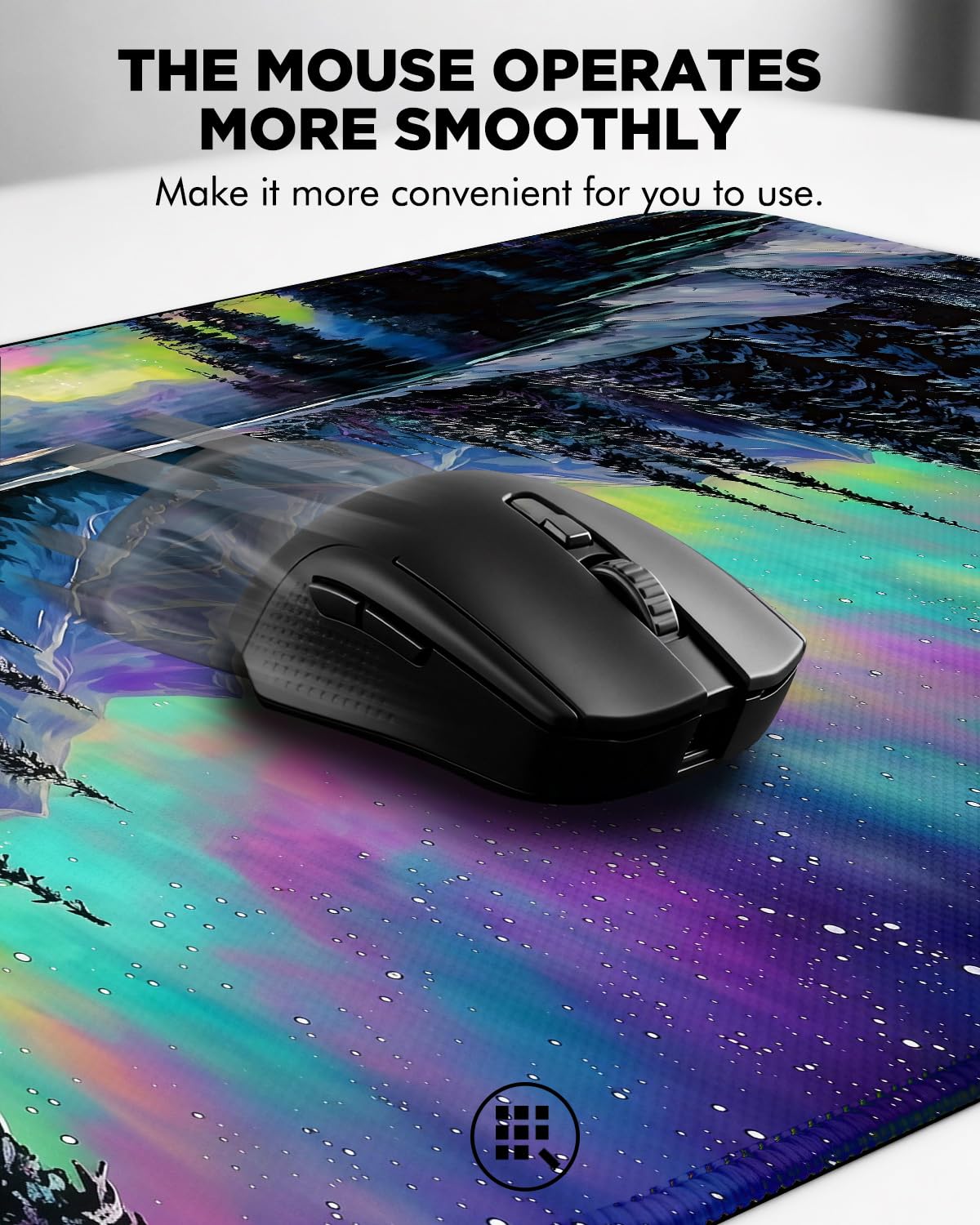 GooodiderX Mouse Pad, Scenery Mousepad, Large Size 31.5x11.8in, Mouse Pads with Stitched Edge & Rubber Non-Slip Bottom, Designed for Gaming, Home, Office (Aurora)