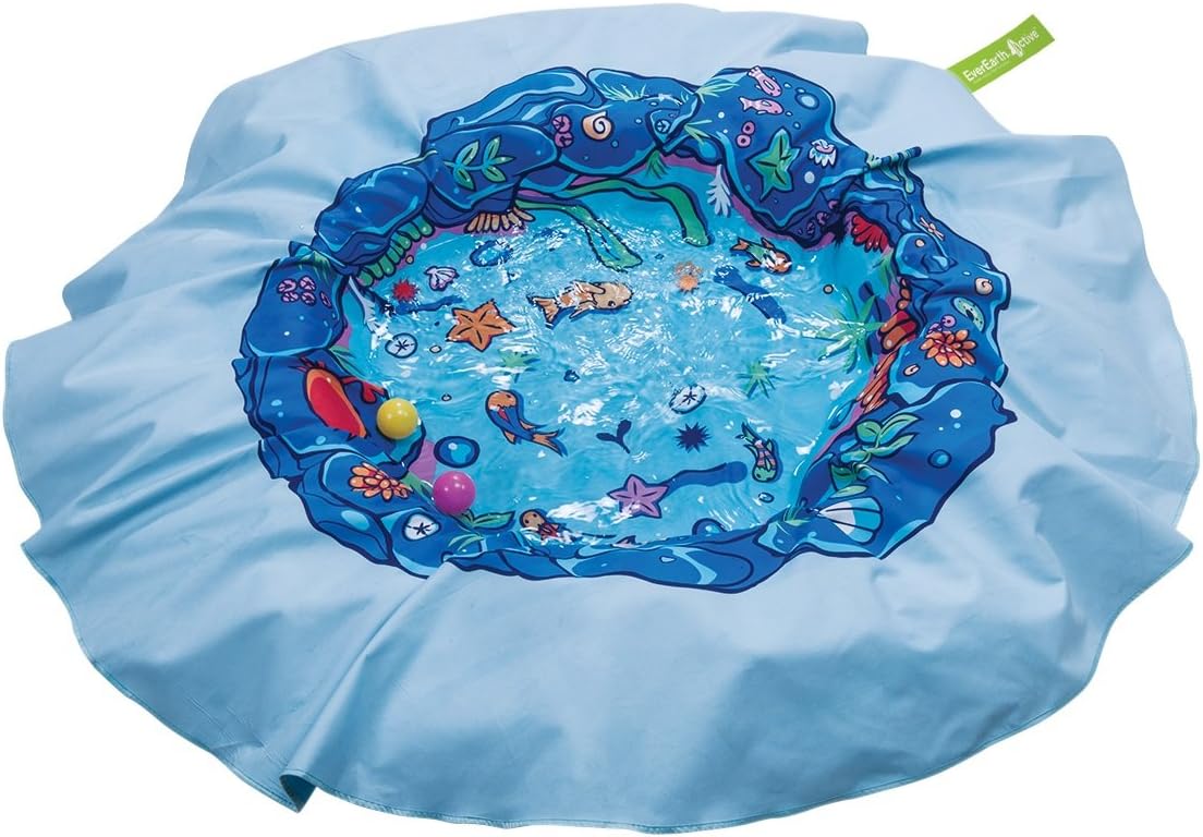 EverEarth E Lite Waterproof Beach Blanket & Kiddie Pool, Blue