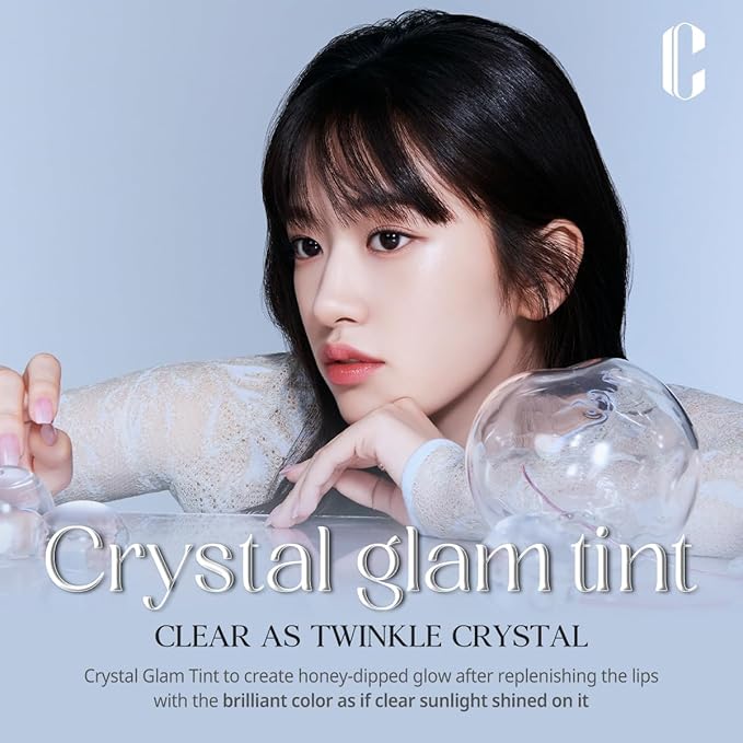 CLIO Crystal Glam Tint |Glossy Finish, Lightweight, Weightless, Buildable, Glass-Like, Smoothing, Long-Lasting, Vivid, Transparent, Shiny, Moisturizing, Hydrating (05 Fresh Cherry)
