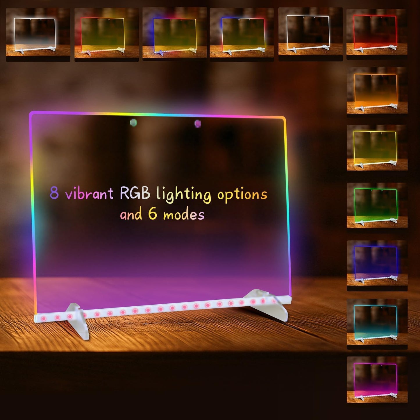 Led Note Board with 14 Highlighters,16''Drawing Tablet,6 Modes & 8 Colors Light Up Drawing Board,Kids Toy with 13 Light Effects,Birthday Holiday Day Gifts for Girls & Boys Age 3+,Tracing Book