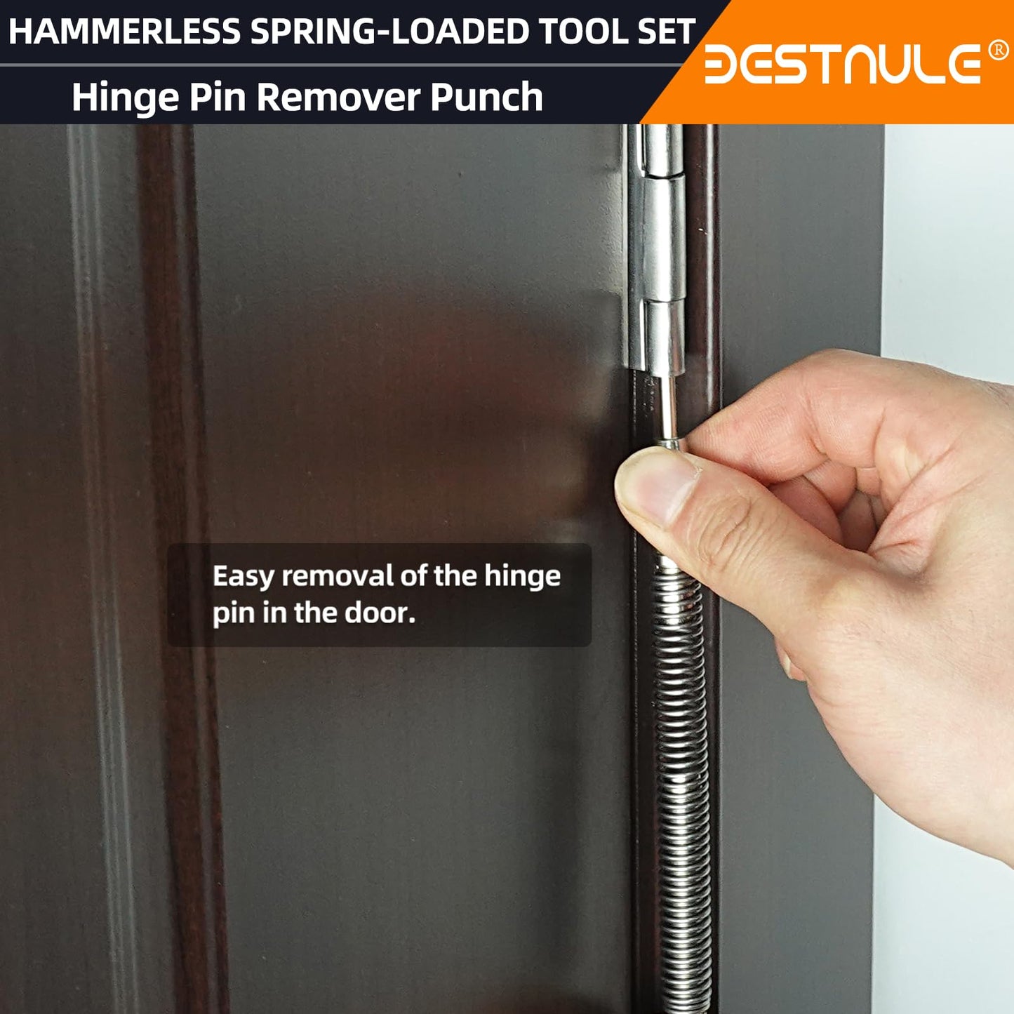 BESTNULE 4-Piece Nail Setter Dual Head Nail Set & Dual Head Center Punch & Hammerless Cold Chisel & Hinge Pin Remover Punch Set, Nail Setter Features 1/8-in, 3/32-in, 3/16-in, 1/16-in, 5/16-in, 1/8-in