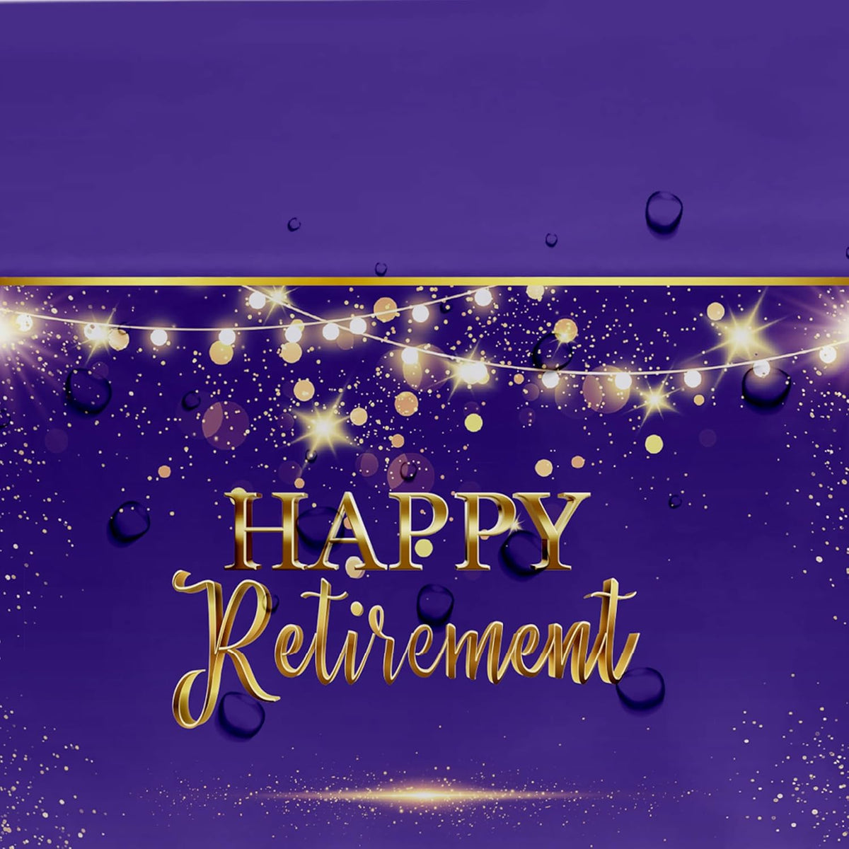 Xigejob Retirement Decorations Supplies Party Tablecloth for Women, Disposable Purple Happy Retirement Party Decorations Table Cover - 3 Pack (54in x 108in)