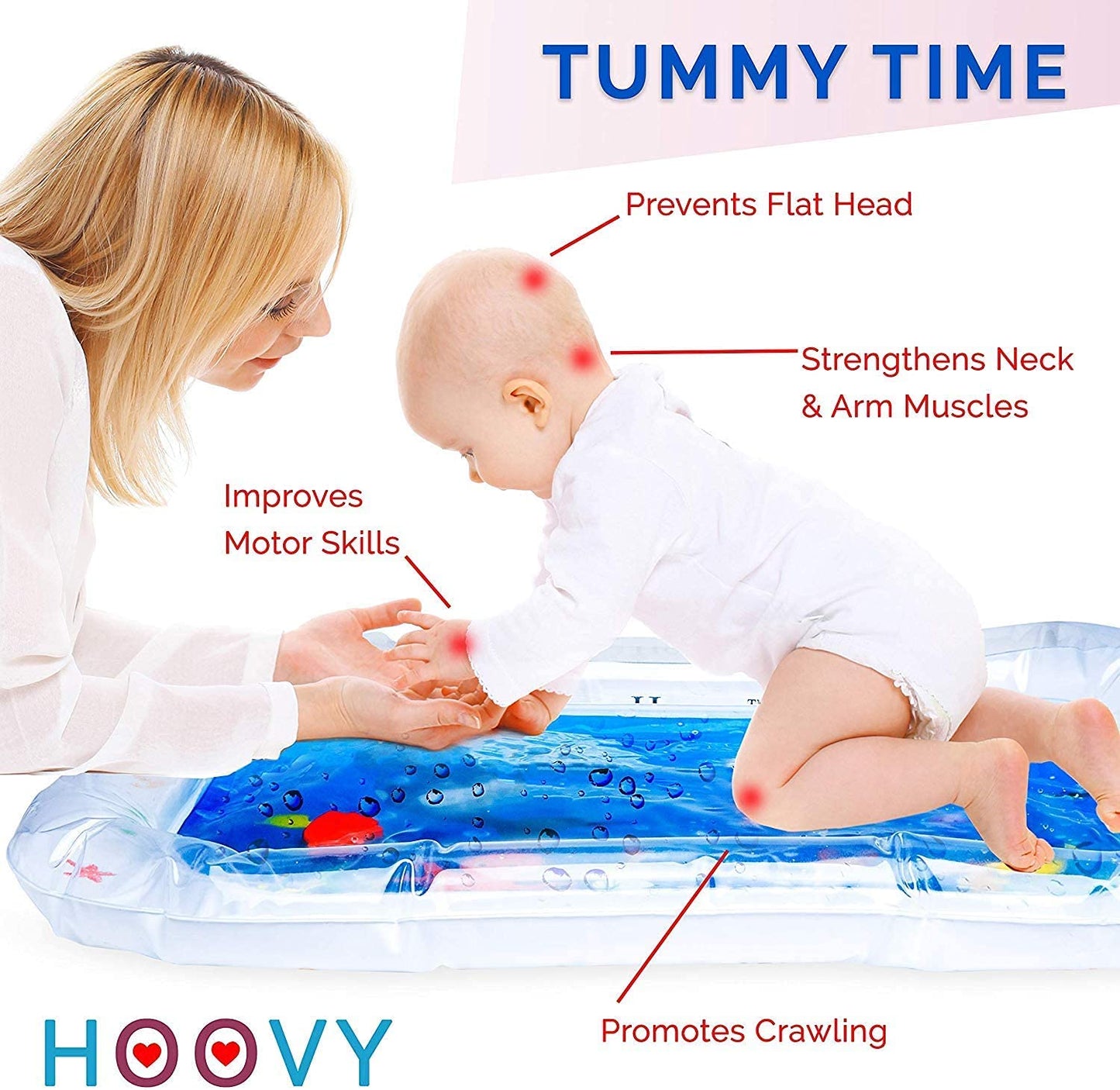 Tummy Time Water Mat for Babies - Fill N Fun Play Mat for Children and Infants, Fun Colorful
