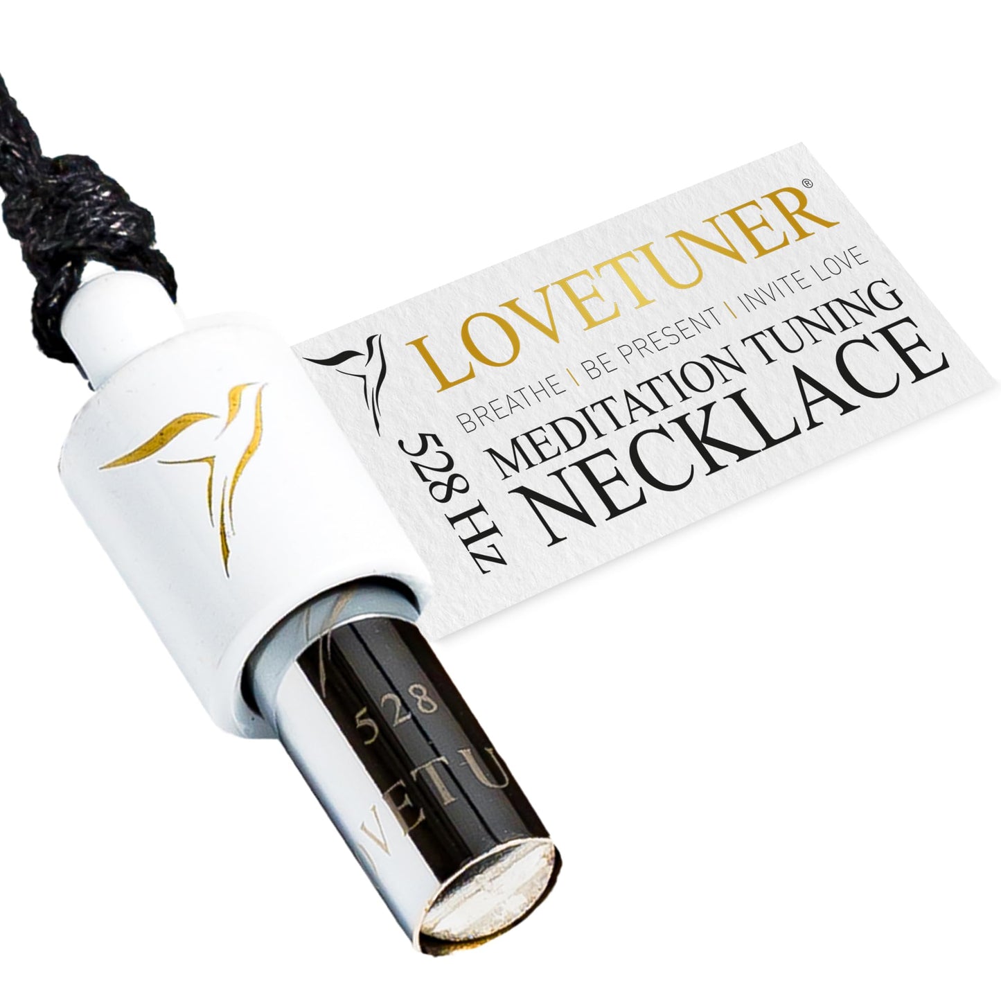 LOVETUNER Meditation Tuning Necklace 528 hz Frequency of Love | Mindfulness Device for Anxiety & Stress Relief, Metal,