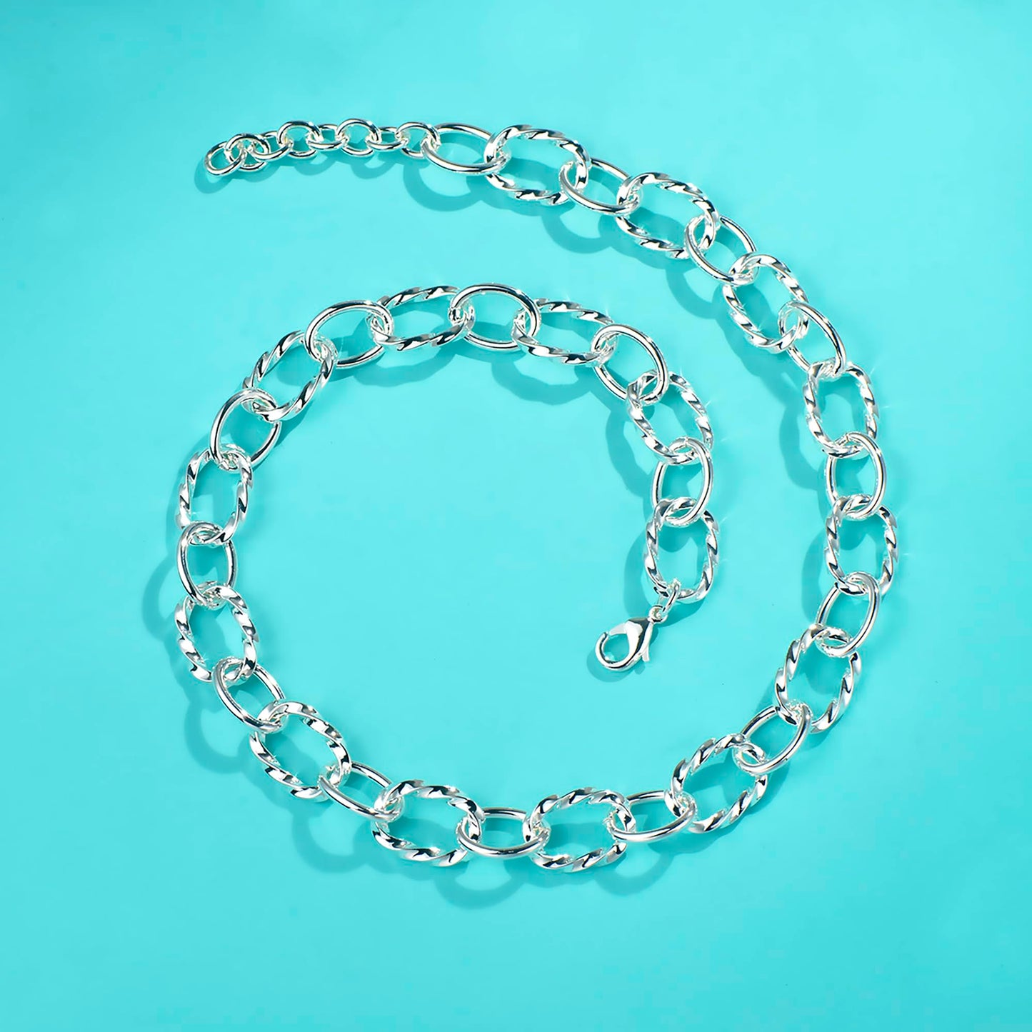 UNY JEWEL Luxury Fusion Twisted Cable Link Chain Necklace Designer Statement Women Jewelry Timeless Elegance Super Shinny