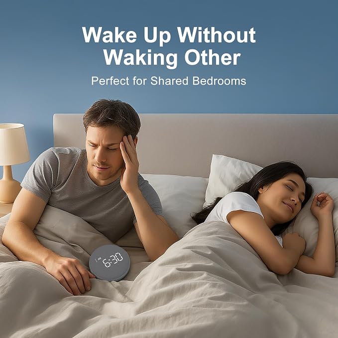 REACHER Super Loud Vibrating Alarm Clock for Heavy Sleepers Adults Teens