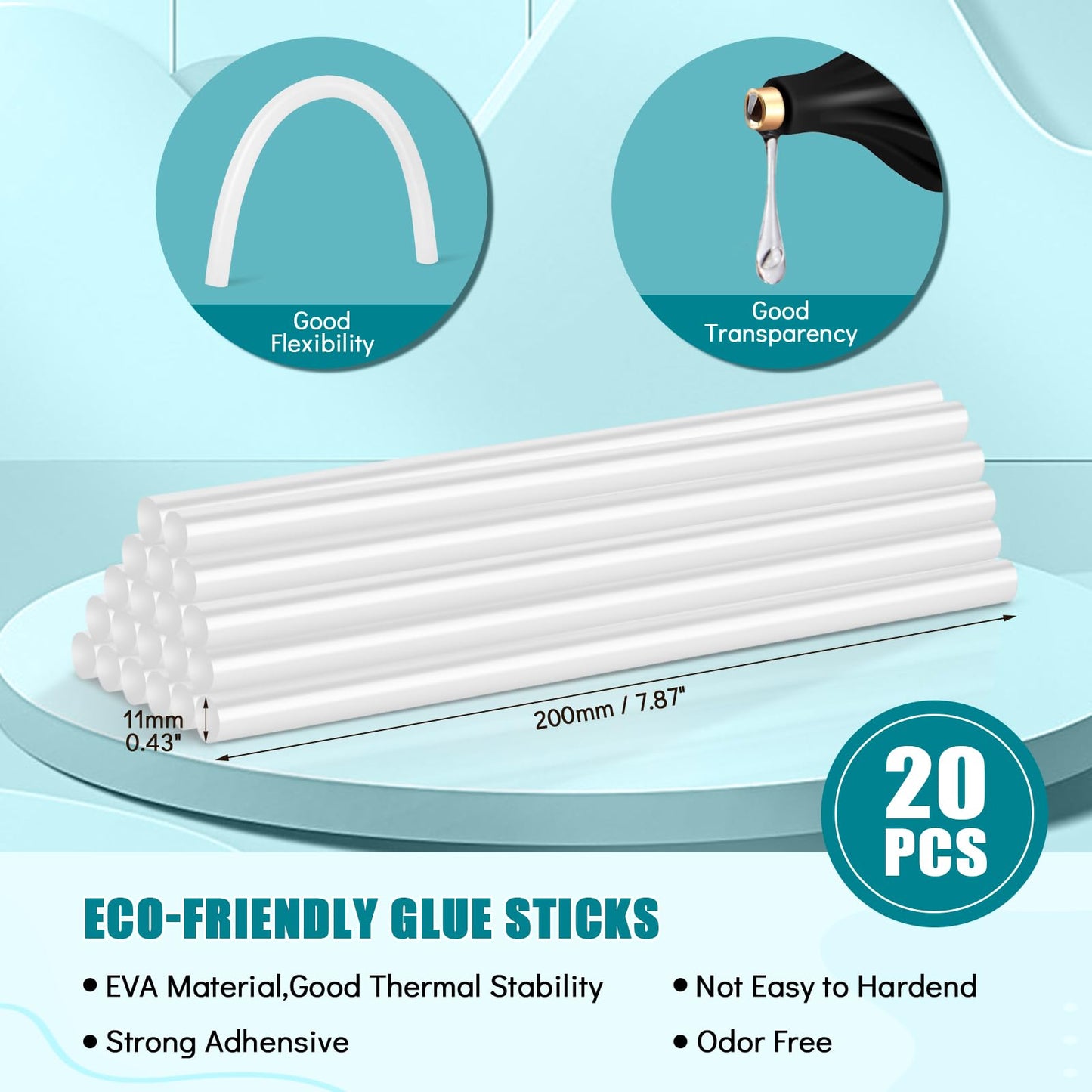 MtiolHig Cordless Hot Glue Gun Compatible with Makita 18v Battery (Tool Only) Handheld Wireless Power Heavy Duty Hot Glue Gun Full Size Kit with 20pcs 0.43'' Hot Glue Stick for Arts & Crafts