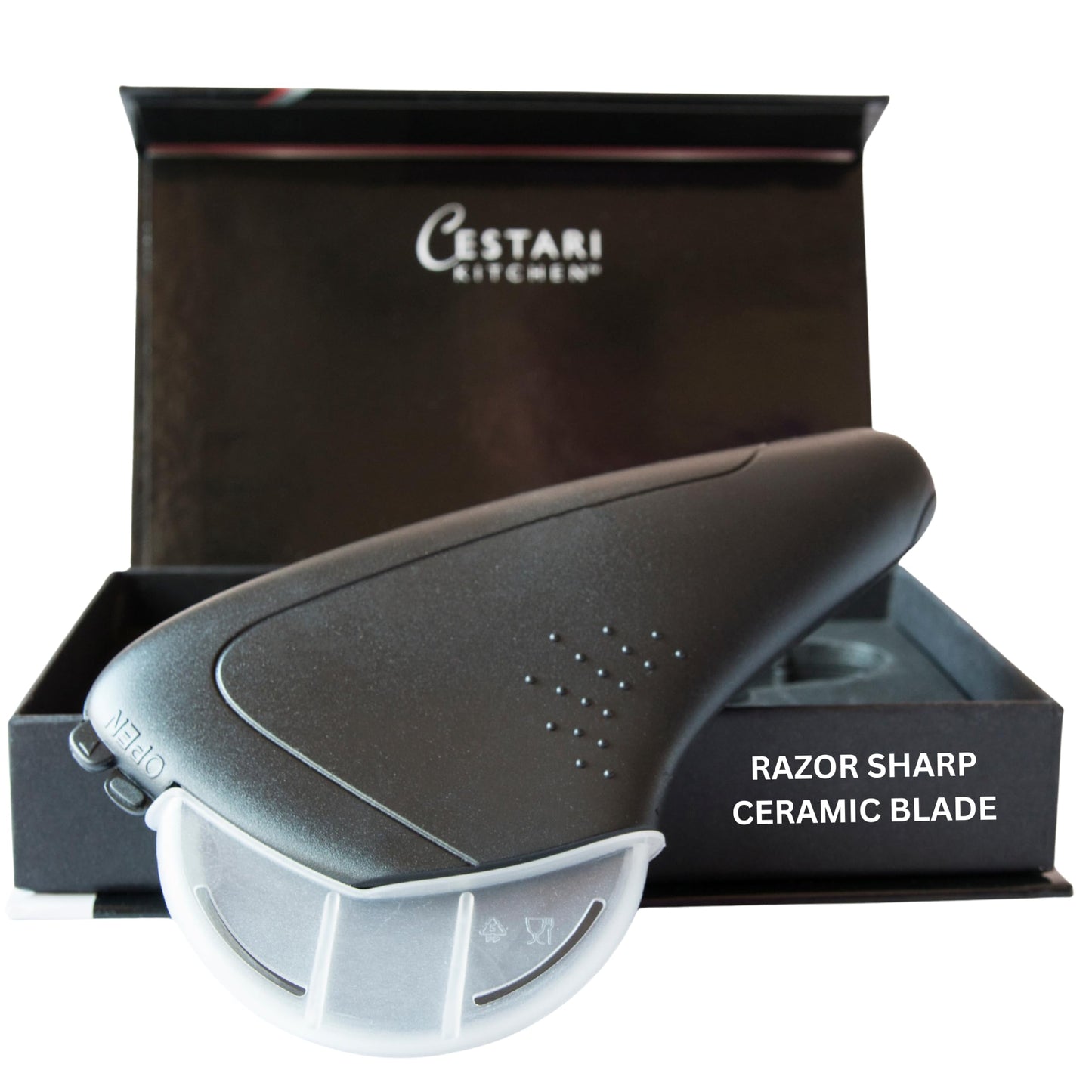 Cestari Heirloom Ceramic Pizza Cutter – Razor-Sharp, Rust-Free Blade with Protective Guard | Dishwasher Safe | A Legacy Kitchen Tool for Generations