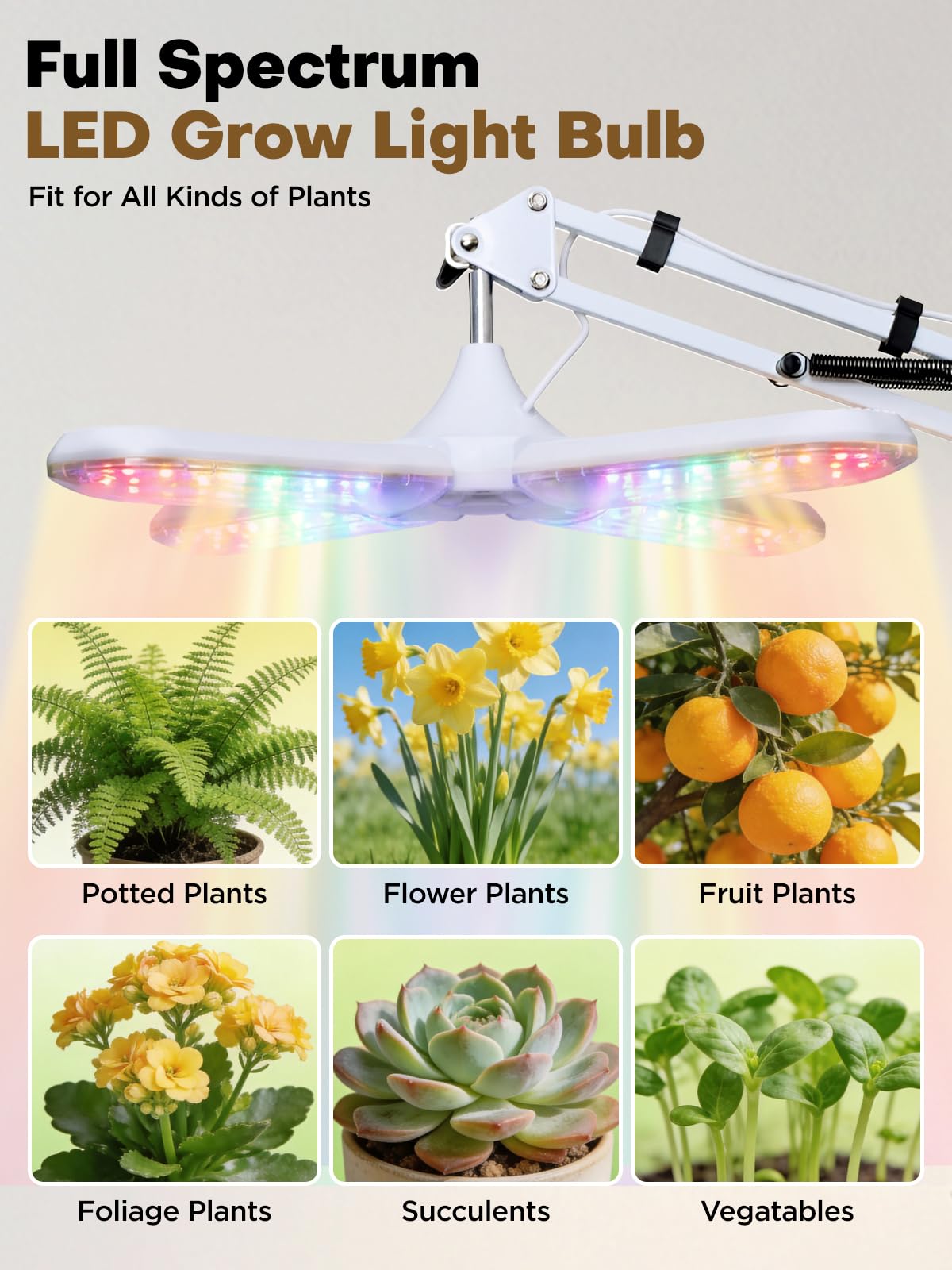 240 LEDs Grow Lights for Indoor Plants with Timer 6/12/16H, Full Spectrum Plant Lights for Indoor Growing 10 Dimmable Level, 24-72" Height Adjustable Tabletop Grow Light Floor Lamp with Remote Control