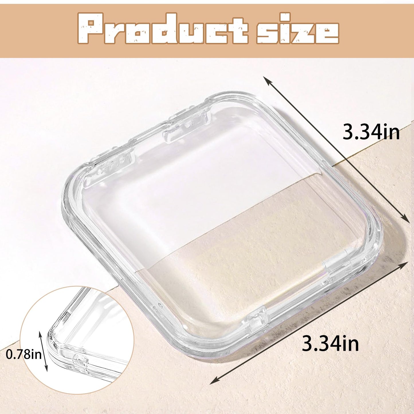 Oskrieel Press on nail storage 14 PCS Acrylic Nail Storage Box - Portable Versatile Organizer for Press - On Nails, Jewelry and More with 60 Pcs Adhesive Double Sided Tape