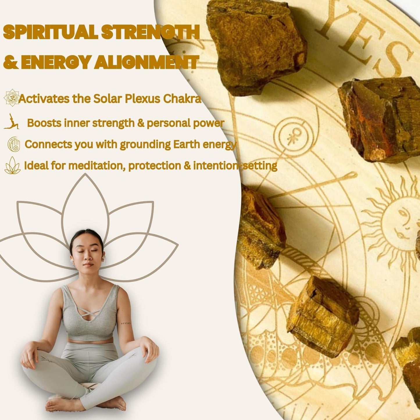 Healing Crystal Stones, 1.25-2.0" Large Reiki Healing Gemstones Natural Tumbled Polished Stones for Energy Witchcraft Therapy Meditation Pack 2 (Tiger Eye)