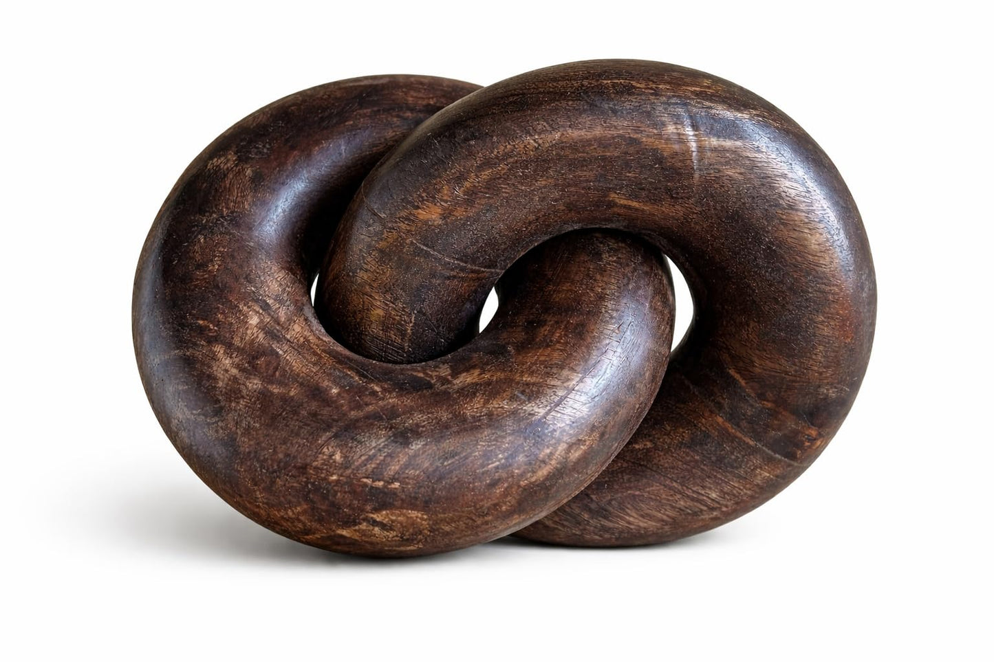 Eximious India Knot Coffee Table Home Console Table Decor Items Book Shelf Decor Accents Living Room Wood Knot Decor Chain Link Decor - Housewarming, Anniversary Wedding Gift Ideas (Walnut Wood)
