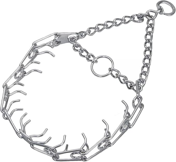Herm Sprenger Prong Dog Training Collar - 16" Long with 2.25mm Gauge (for Dogs up to 40lbs) - Fits 13" Neck, Extendable to 19" Neck with Additional Prong Links - Chrome Plated Steel, Made in Germany